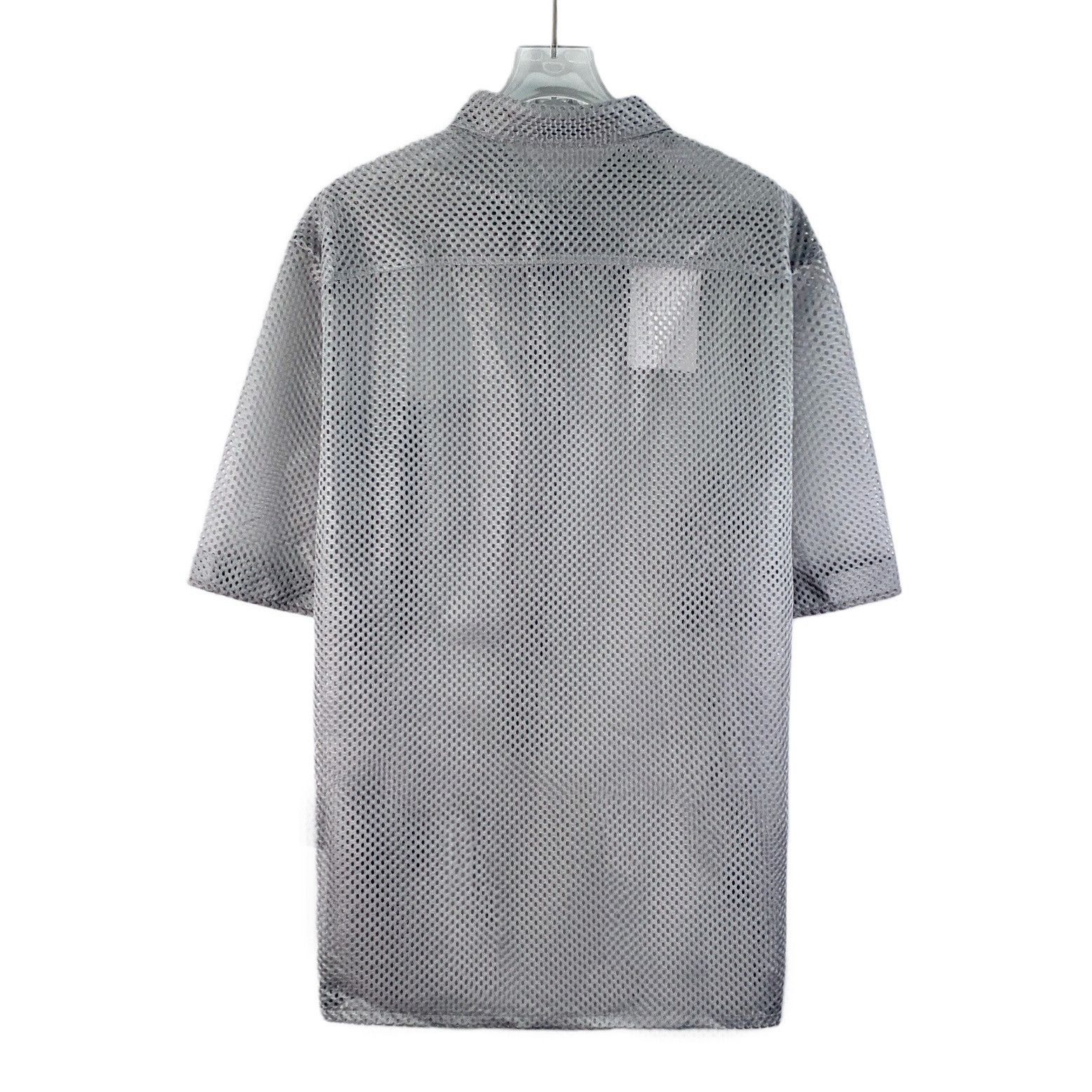 Dior Dior Grey CD Mesh Embroidered Shirt (Size 41) Size US XS / EU 42 / 0 - 7 Thumbnail