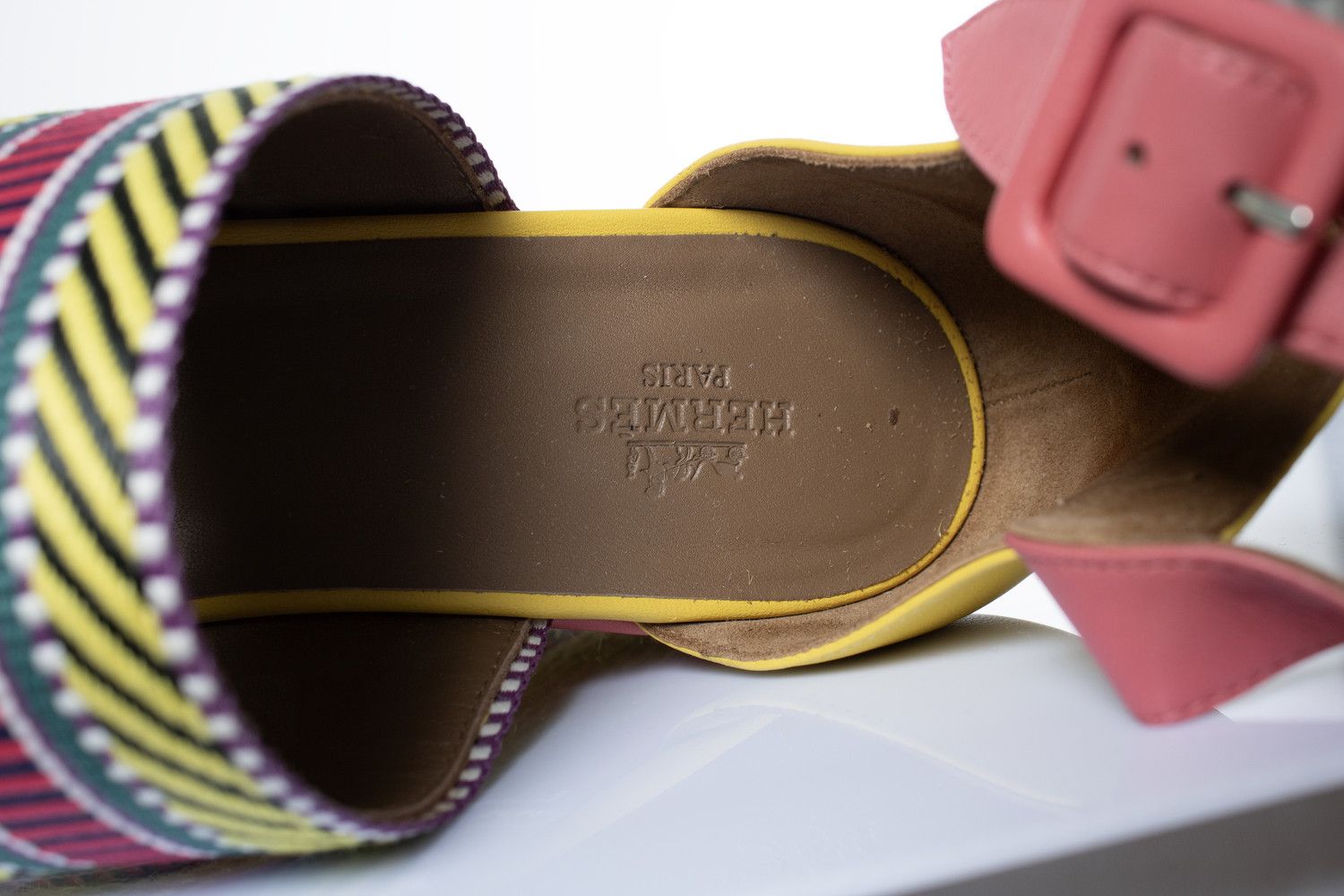 Hermes Hermes, Ines leather wedge sandals Size US 9 / IT 39 - 9 Thumbnail