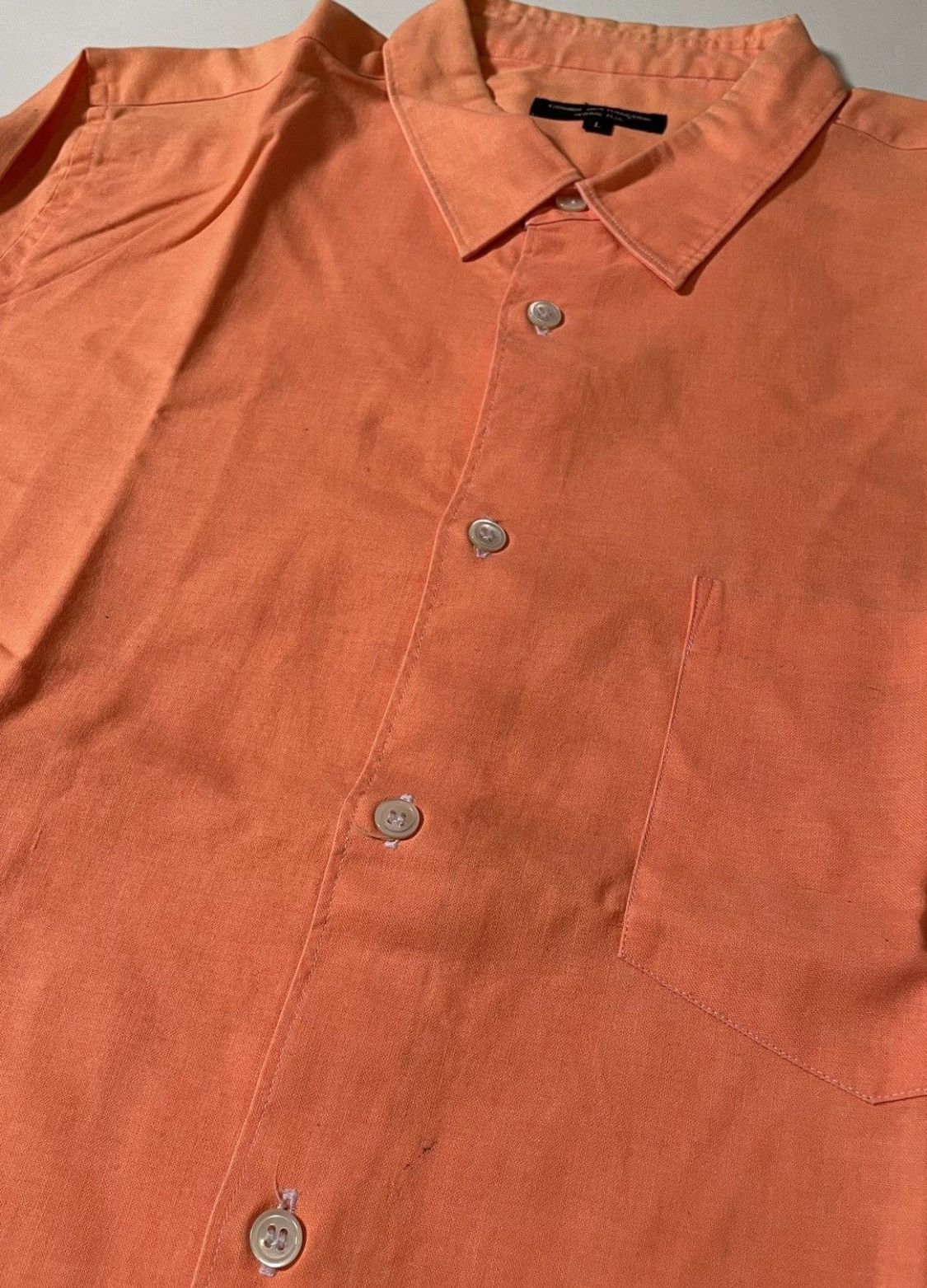 Comme des Garcons Vintage cdg homme plus light orange button up shirt Size US L / EU 52-54 / 3 - 3 Thumbnail