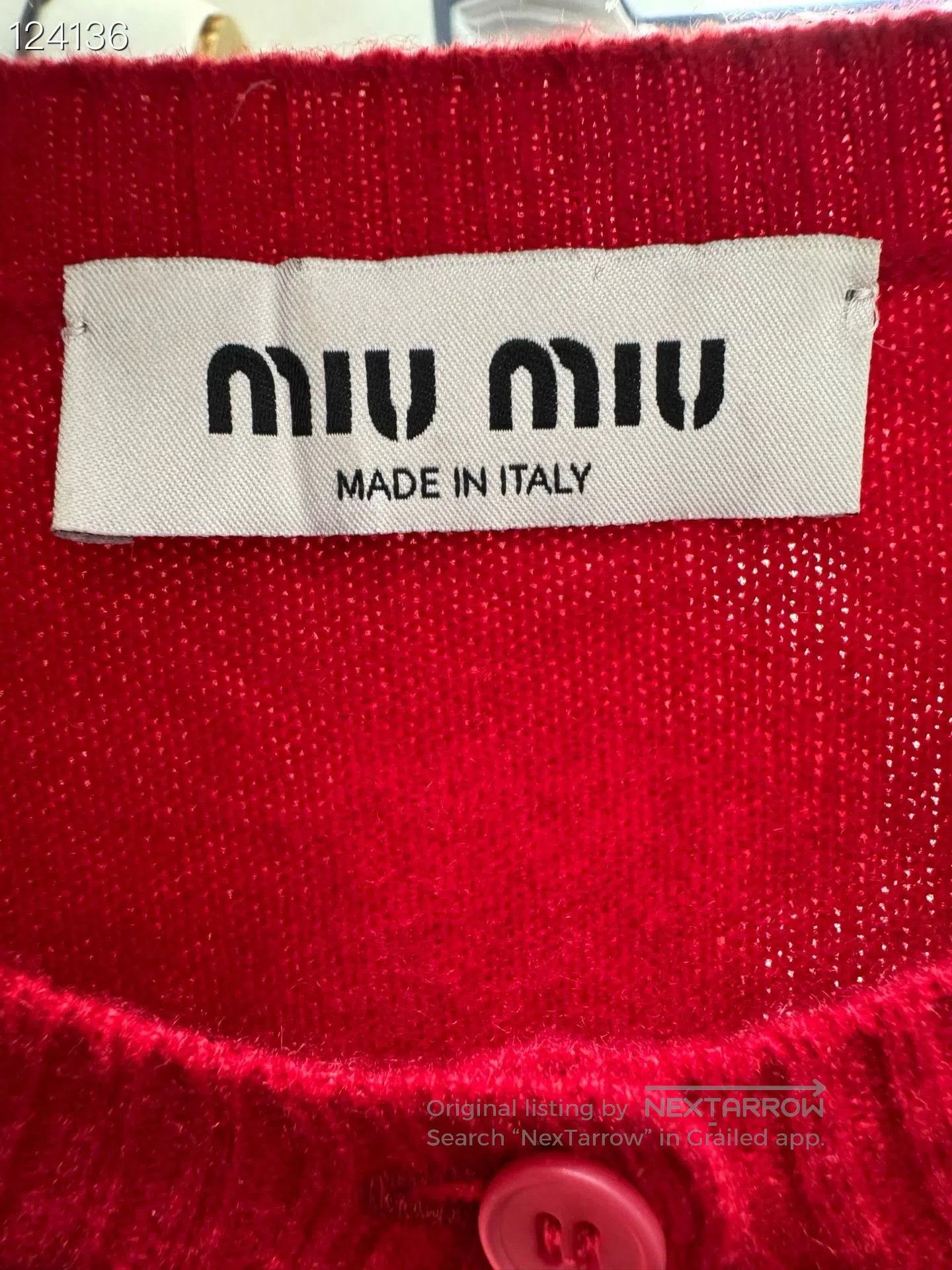 Miu Miu Miu Miu 24 Runway Red Cashmere Cardigan. Size M / US 6-8 / IT 42-44 - 3 Thumbnail