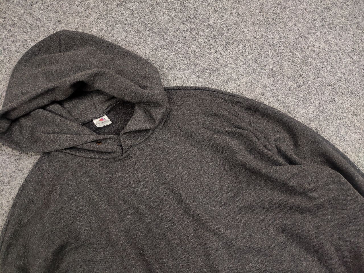 Fruit Of The Loom Vintage 90's fruit of the loom Blank Gray Hoodie USA Style Size US L / EU 52-54 / 3 - 7 Thumbnail
