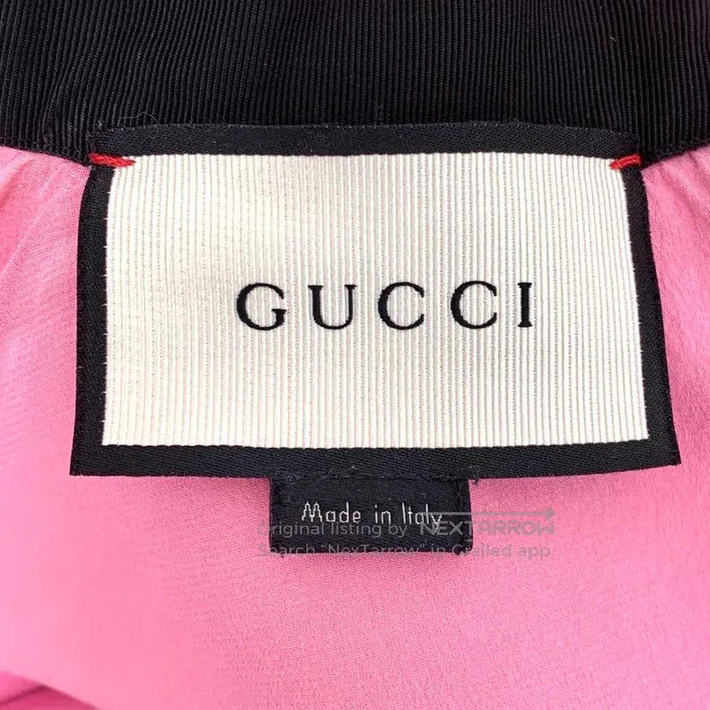 Gucci Gucci Pink lace design mulberry silk tie bow long-sleeved Size XS / US 0-2 / IT 36-38 - 6 Thumbnail