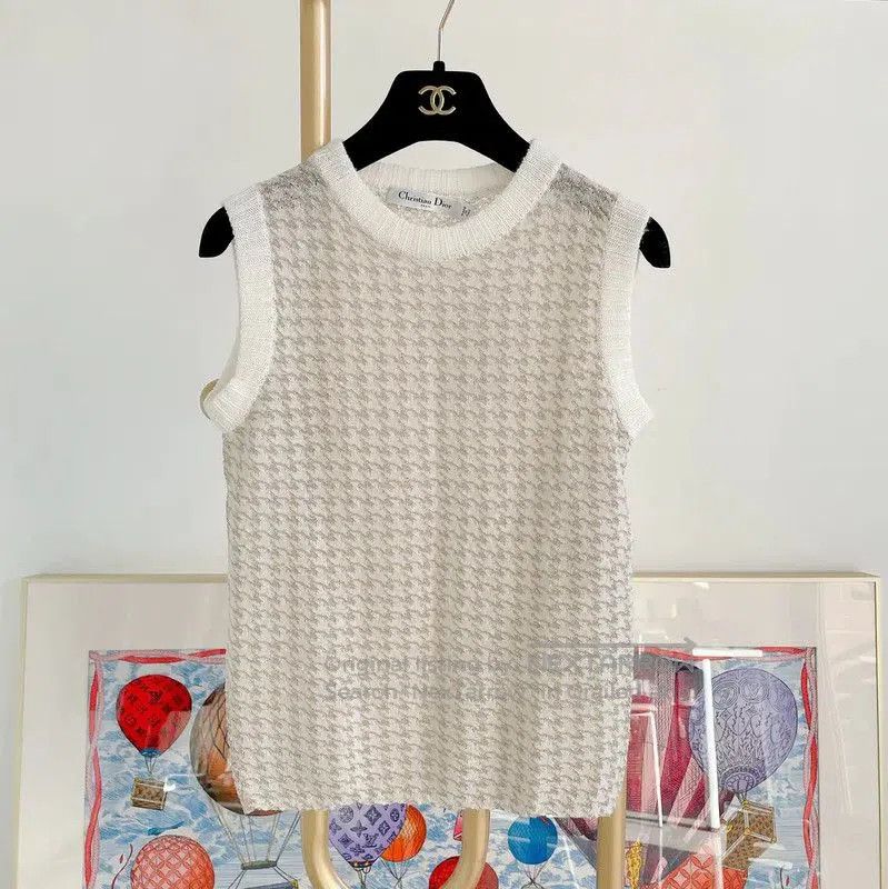 Dior Dior Multicolor Houndstooth Cashmere Sweater . Size M / US 6-8 / IT 42-44 - 1 Thumbnail