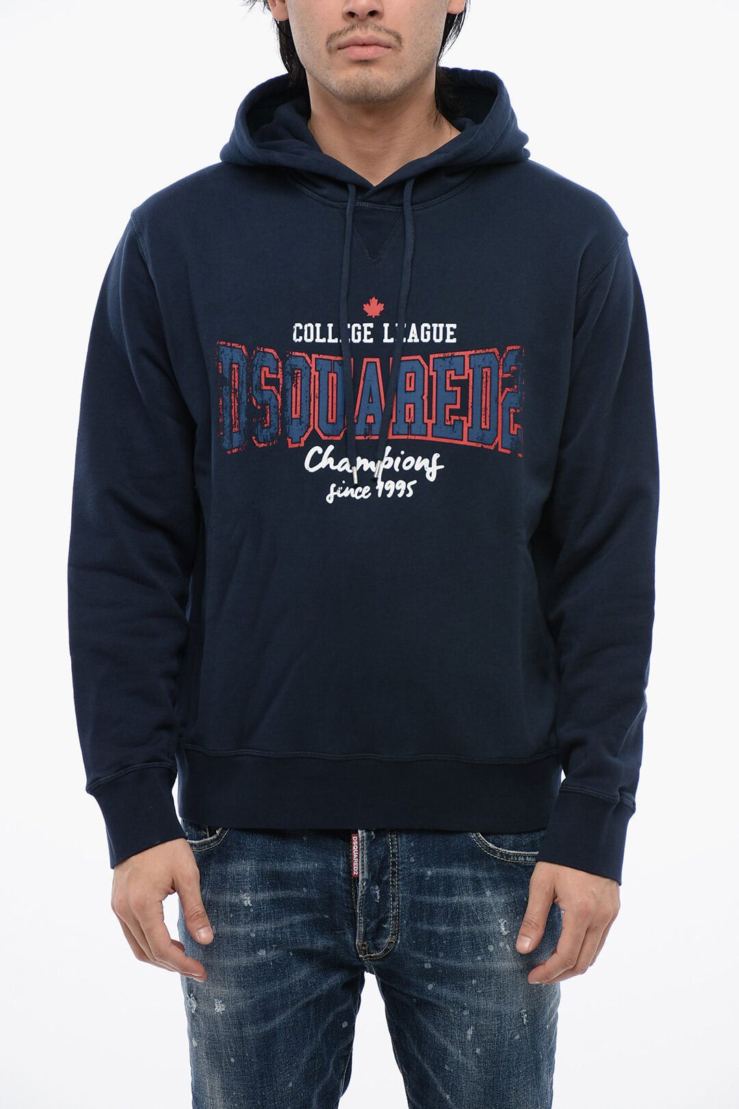 Dsquared2 Brushed Cotton Hoodie COLLEGE LEAGUE Size US XL / EU 56 / 4 - 1 Thumbnail