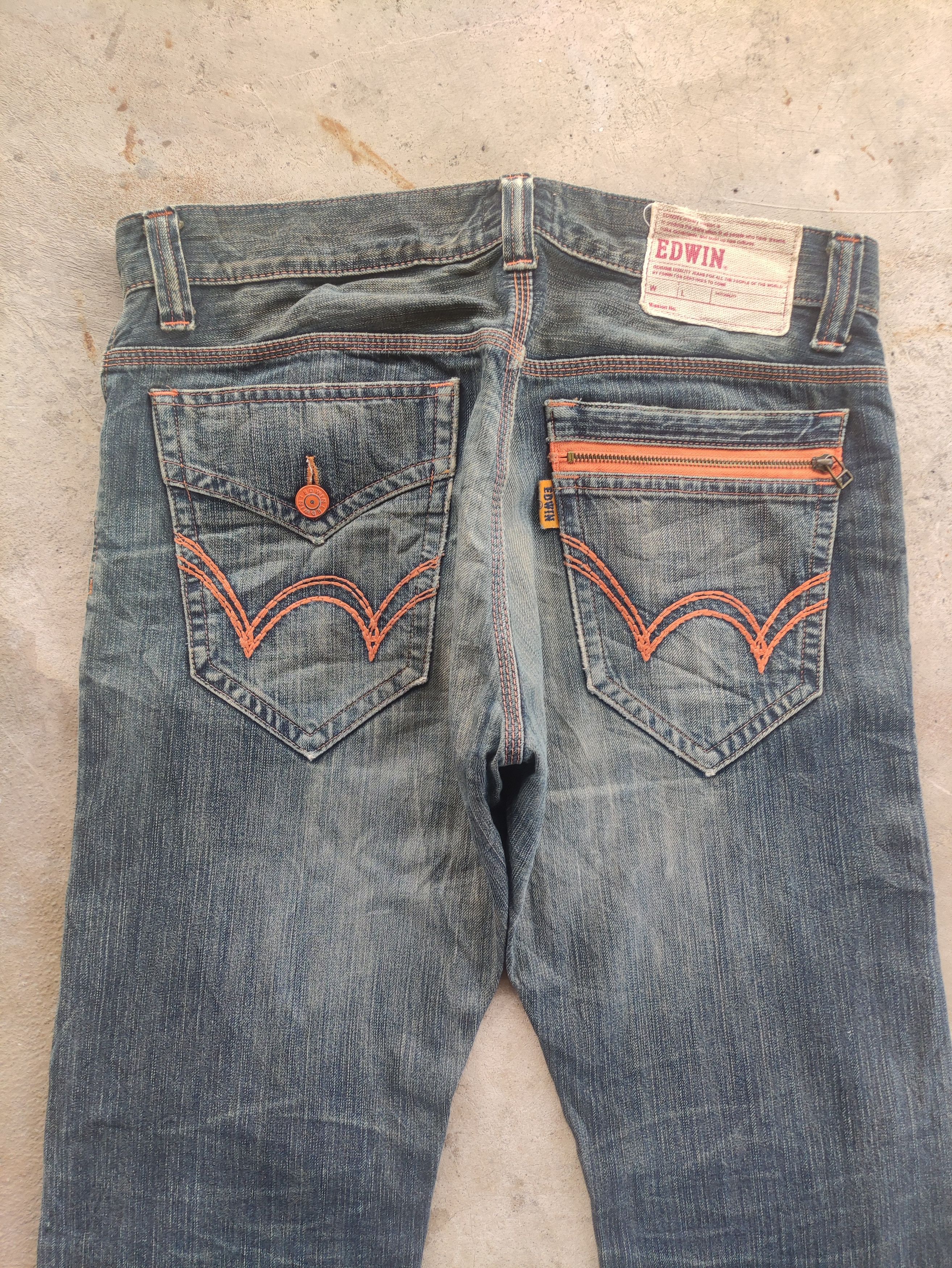 Edwin Vintage Edwin Jean Distressed Faded Denim Pants Size US 37 - 10 Thumbnail