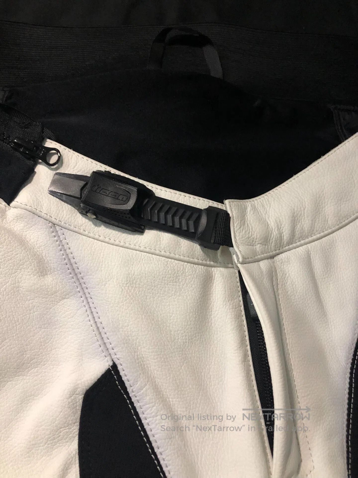 Vintage Vintage White Motorcycle Leather Pants. Size US 28 / EU 44 - 4 Thumbnail