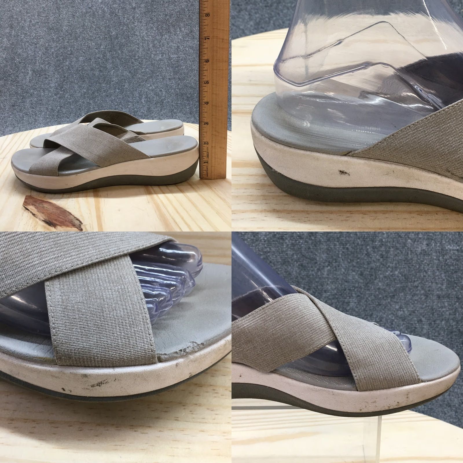 Clarks Clarks Arla Elin Sandals Slides Gray Slip On Casual Open Toe 9 M 26134509 Womens Size US 9 / IT 39 - 9 Thumbnail