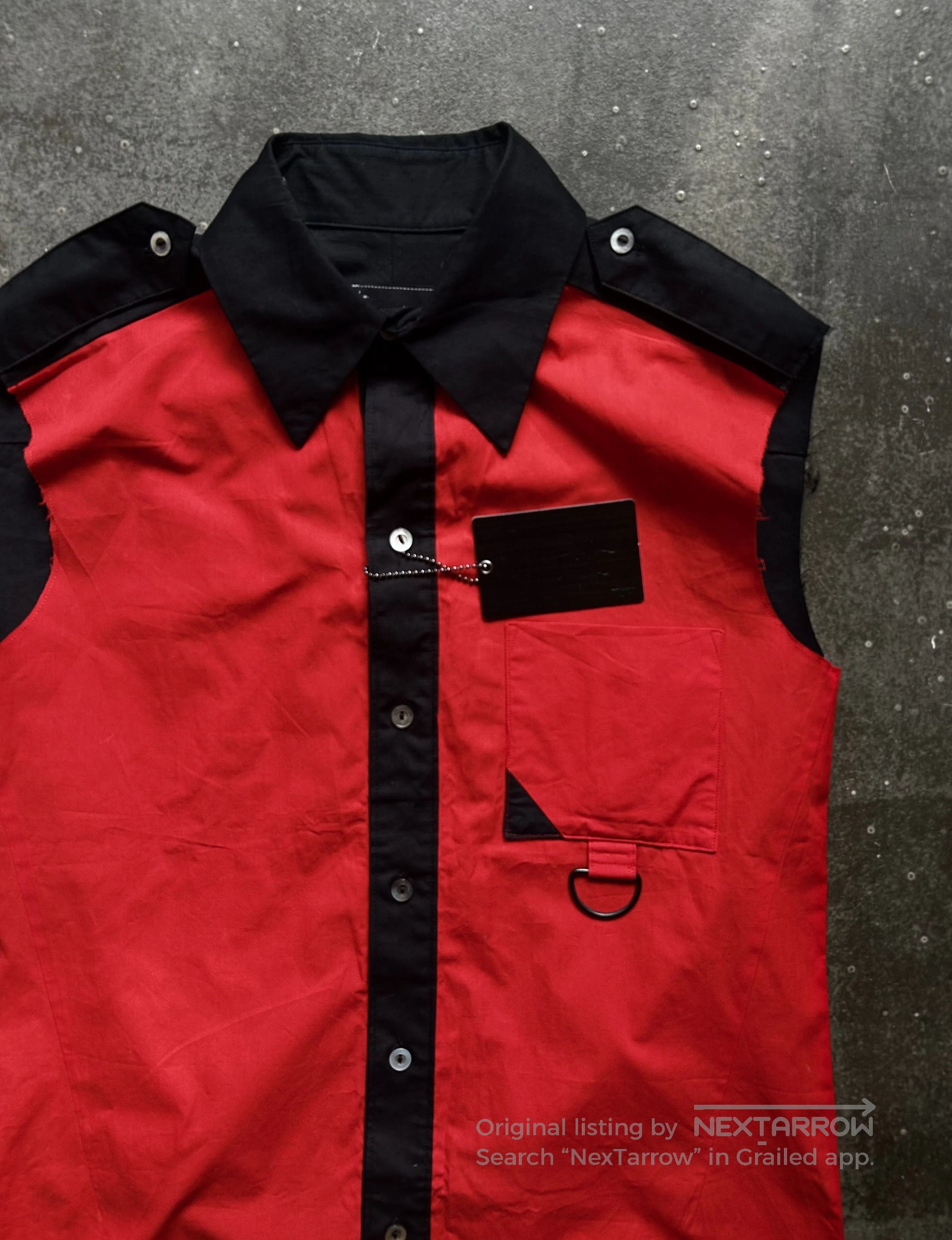 Number (N)ine Number (N)ine 04 Dream Red Black Vest Shirt. Size US M / EU 48-50 / 2 - 3 Thumbnail