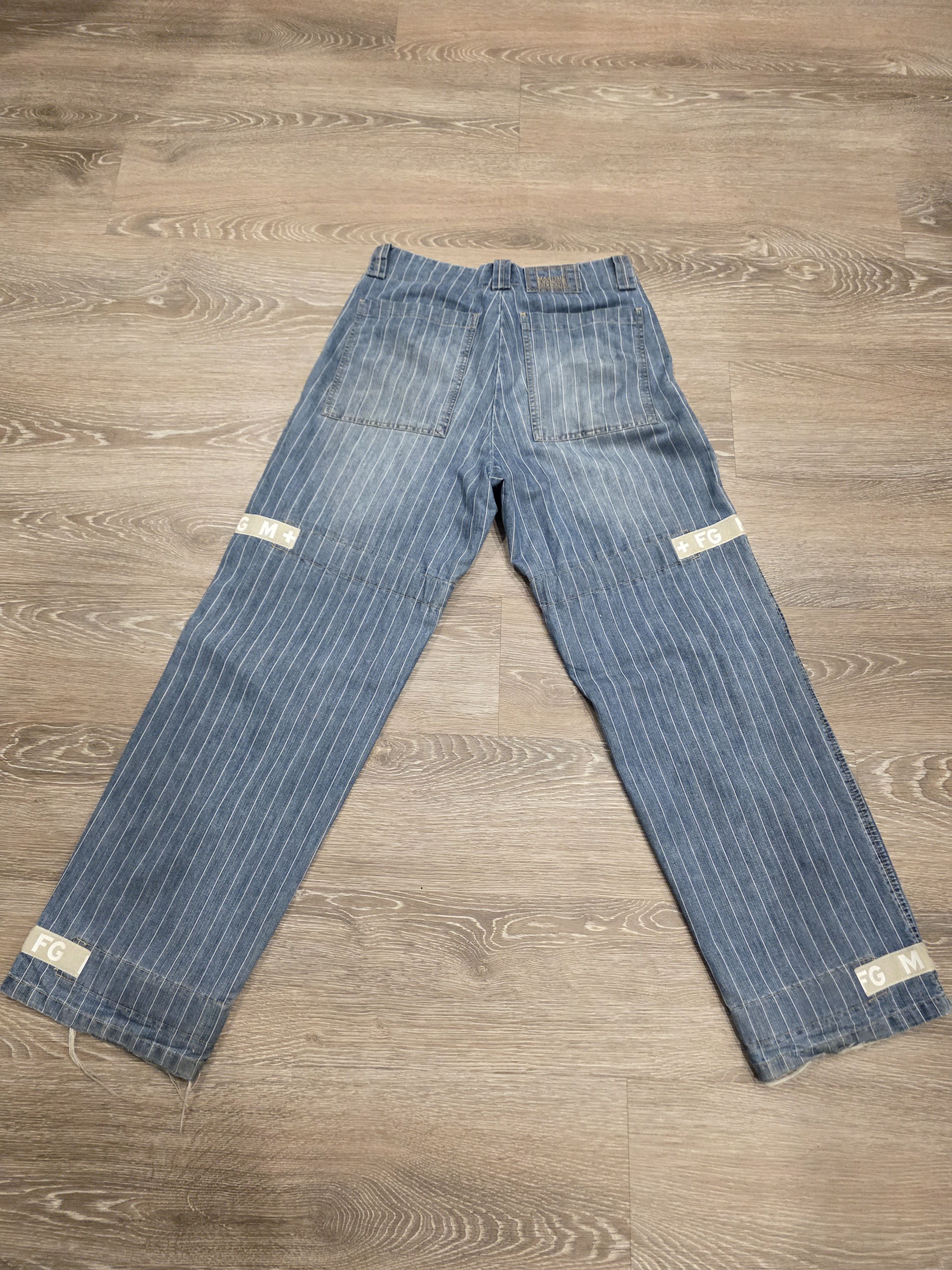 Marithe + Francois Girbaud Marithe + Fancois Girbaud Pinstripe Shuttle Strap Jeans Size US 32 / EU 48 - 2 Thumbnail