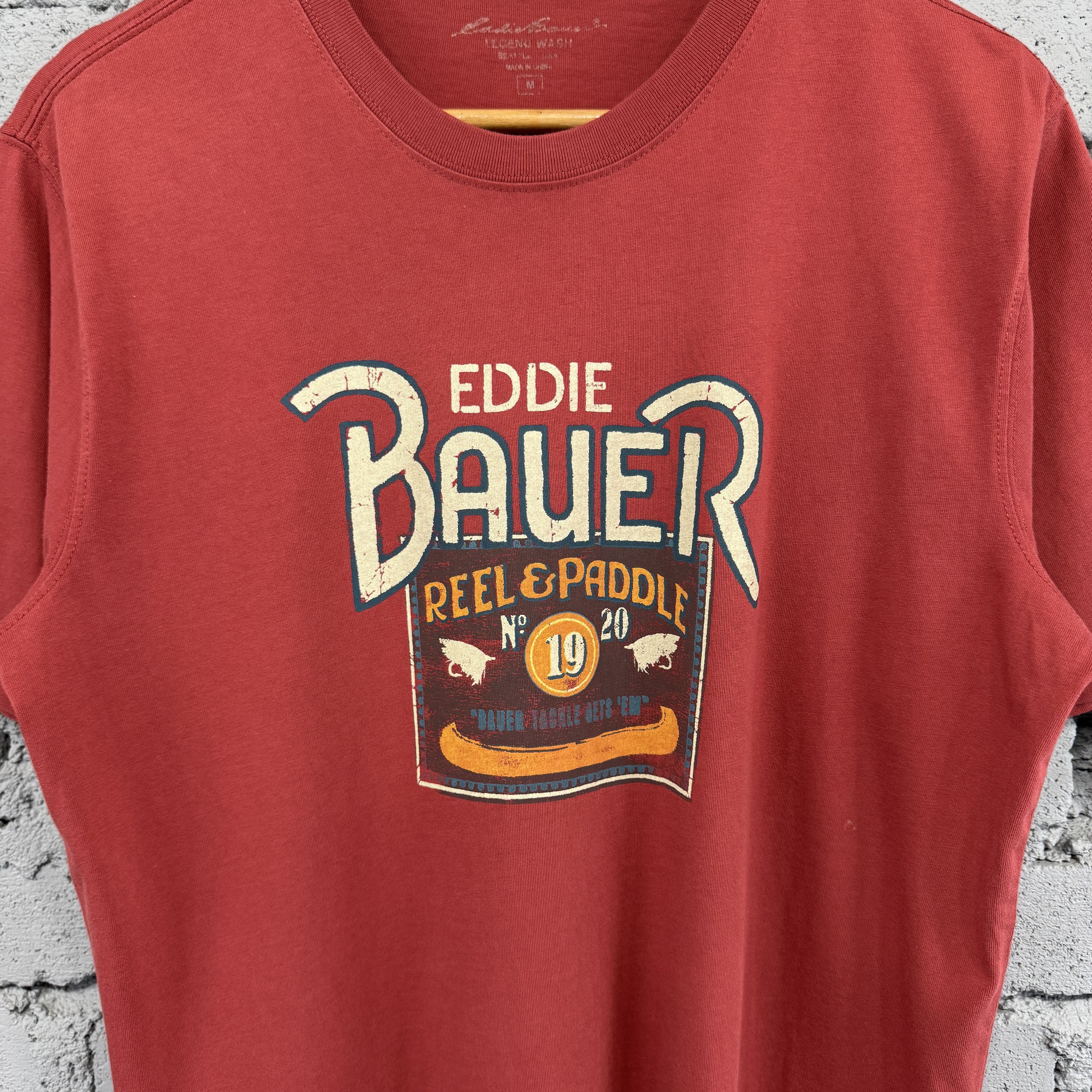 Eddie Bauer Eddie Bauer Reel & Paddle Red Tshirt Size US M / EU 48-50 / 2 - 3 Thumbnail