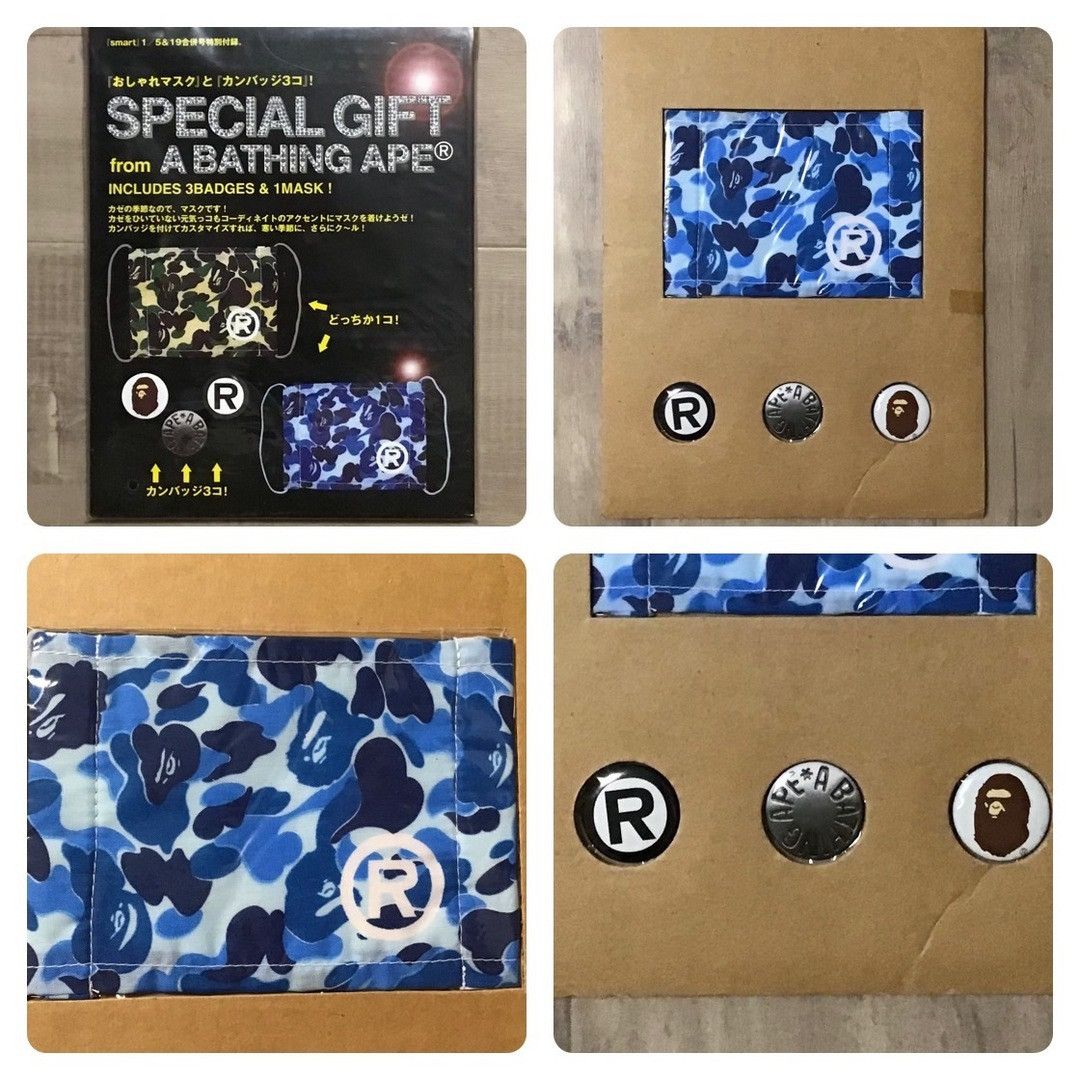 Bape BAPE ABC CAMO Blue Mask & Badge a bathing ape NIGO Size ONE SIZE - 1 Thumbnail