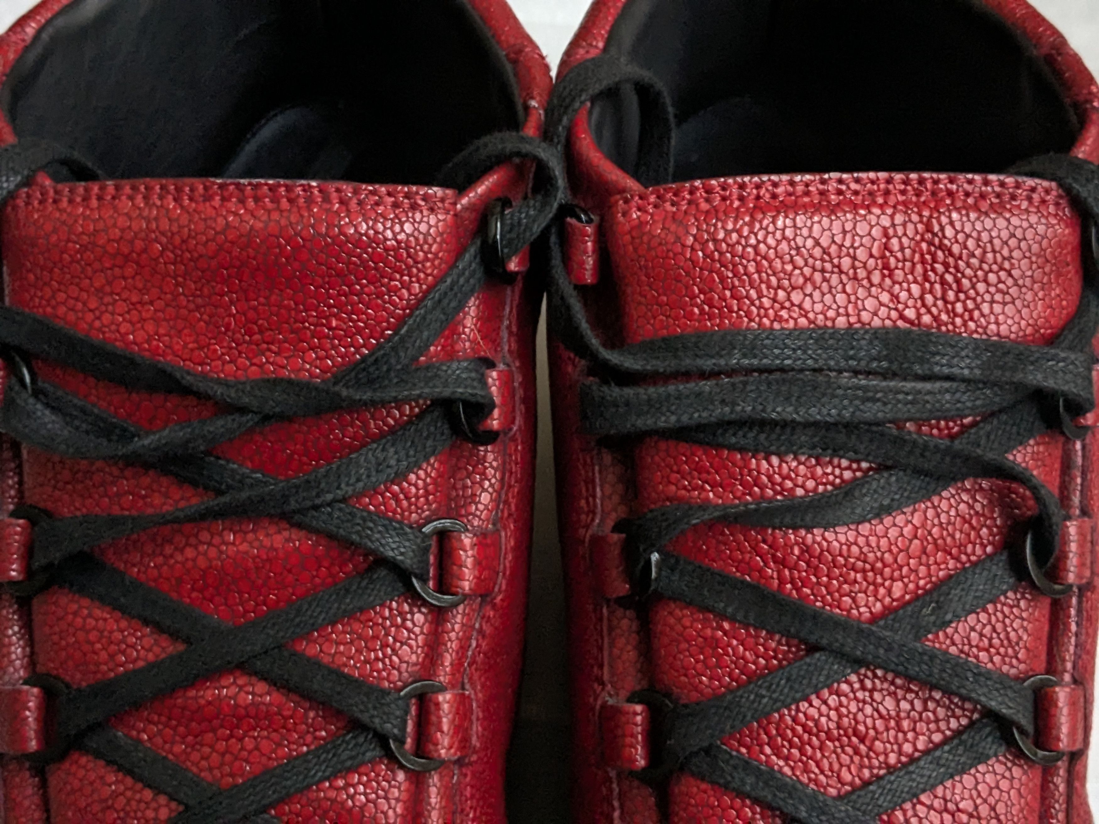 Balenciaga Balenciaga Arena Red 12 High Top Leather Black Size US 12 / EU 45 - 2 Thumbnail