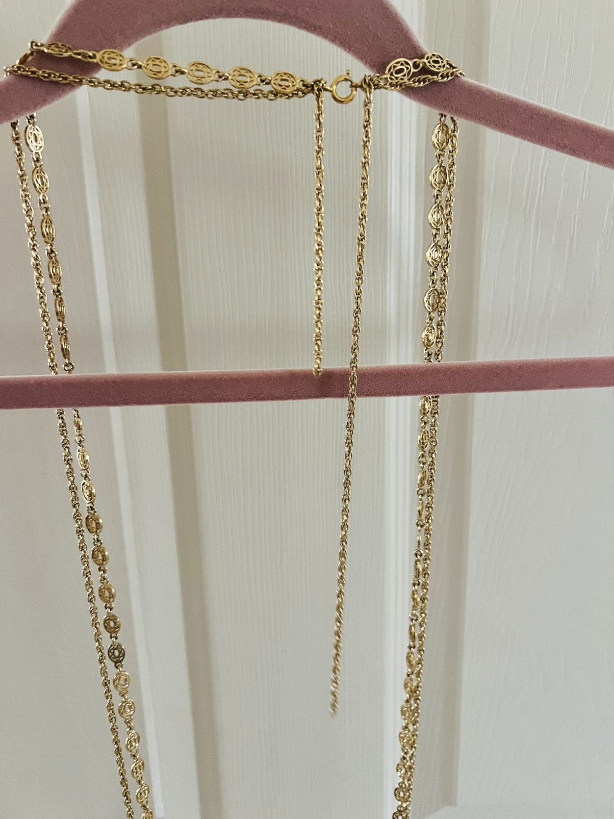 Monet VTG Monet 52” Double Strand Gold Tone Oval Link Necklace Size ONE SIZE - 3 Thumbnail