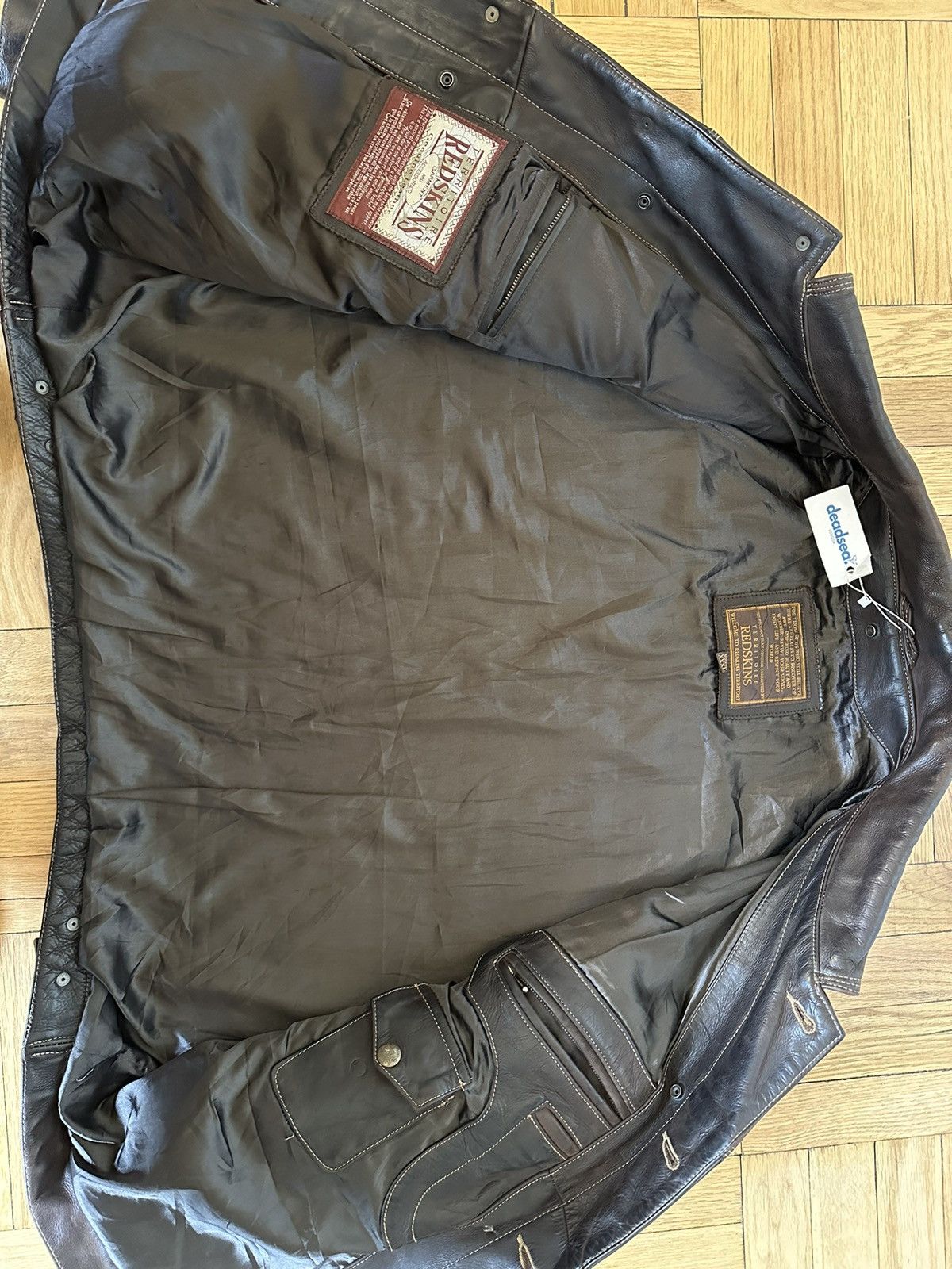 Other Redskin Leather Trucker Jacket rare heavy brown Size US XL / EU 56 / 4 - 6 Thumbnail