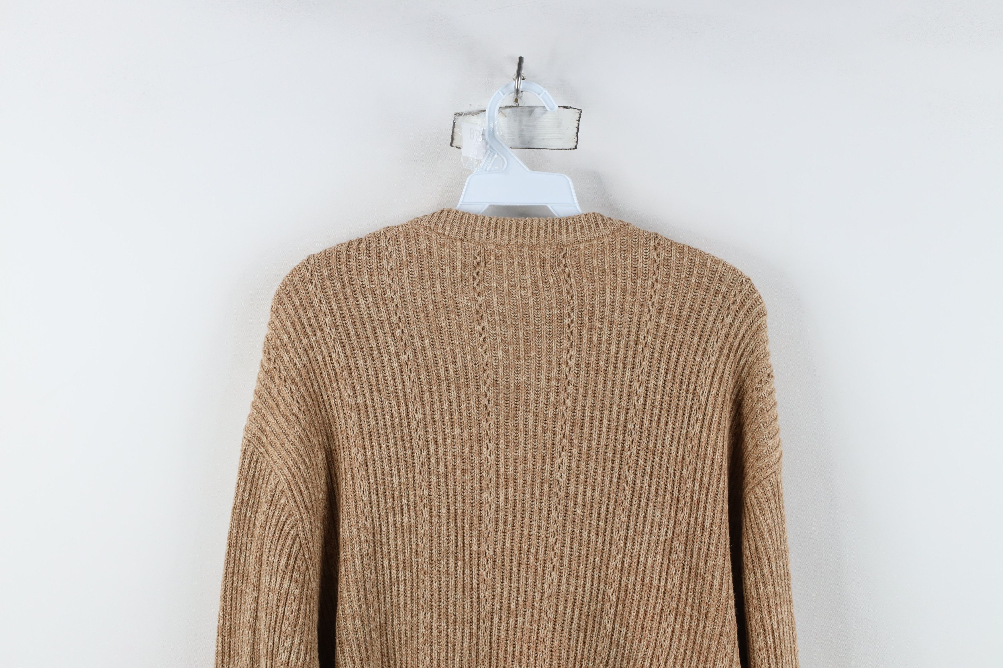 Chaps Vintage Chaps Cotton Ribbed Knit Crewneck Sweater Beige Size US L / EU 52-54 / 3 - 9 Thumbnail