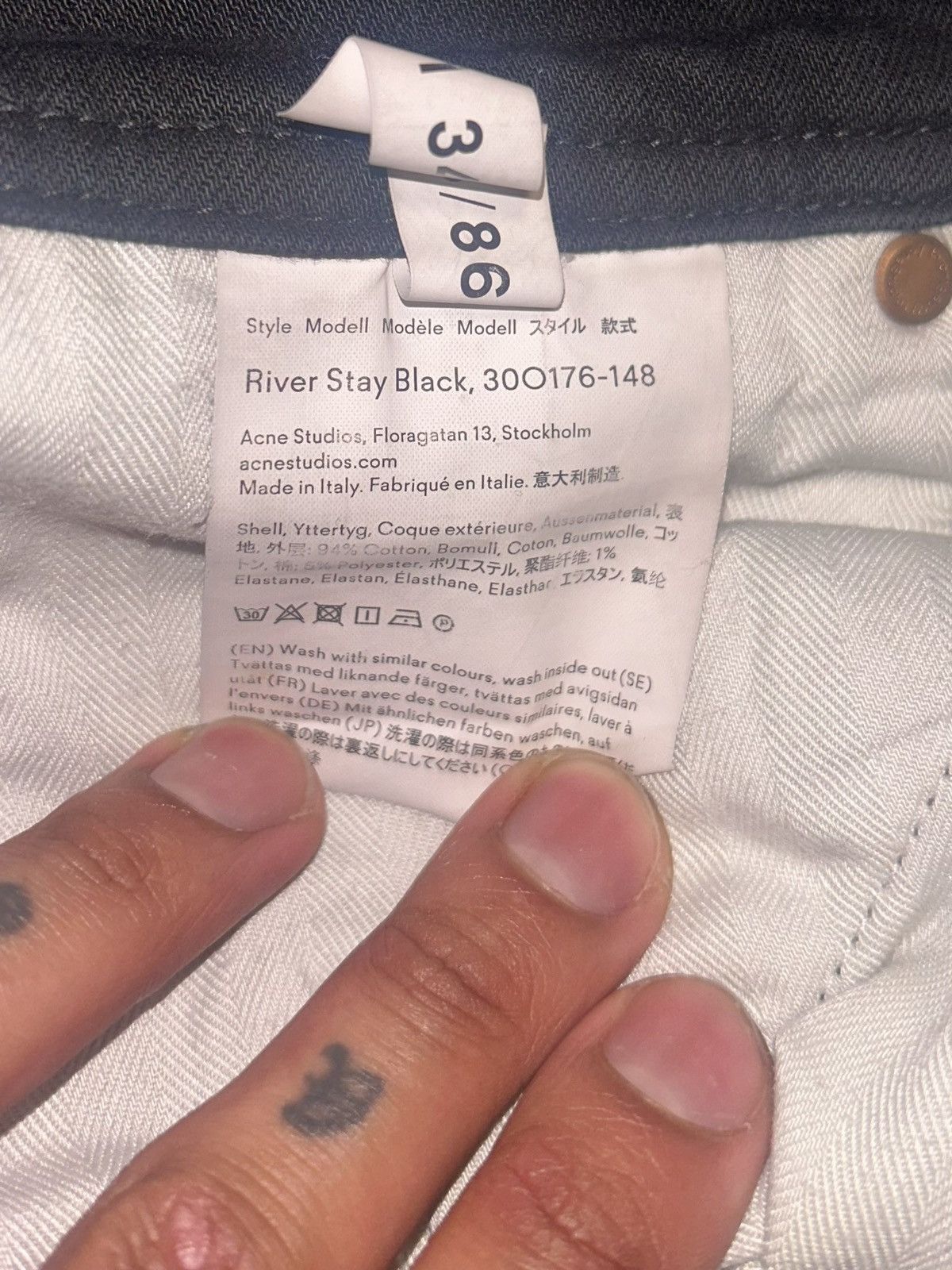 Acne Studios Black Acne Studios Jeans Size US 32 / EU 48 - 5 Thumbnail