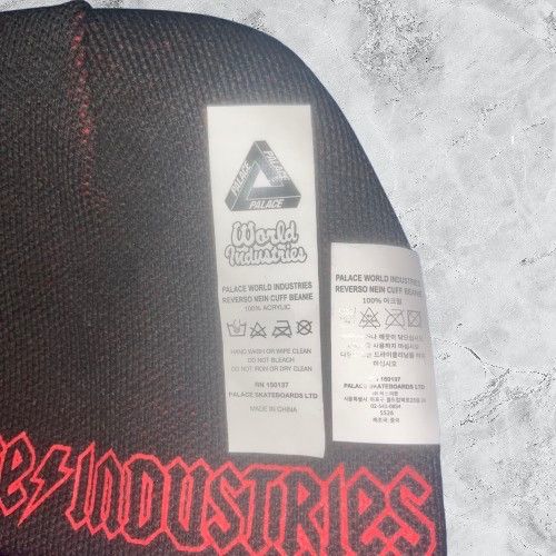 Palace Palace x World Industries Reverso Nein Cuff Beanie Red/Black Size ONE SIZE - 9 Thumbnail