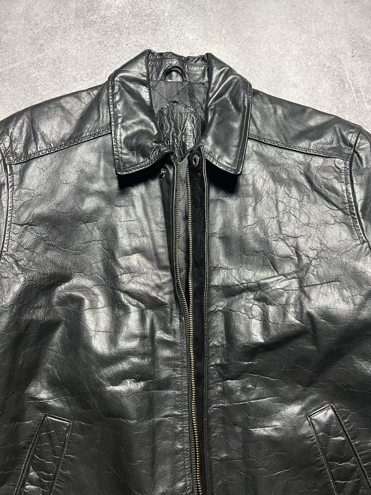 Japanese Brand Vintage Leather Faded Racing Motorcycle Jacket Size US L / EU 52-54 / 3 - 6 Thumbnail