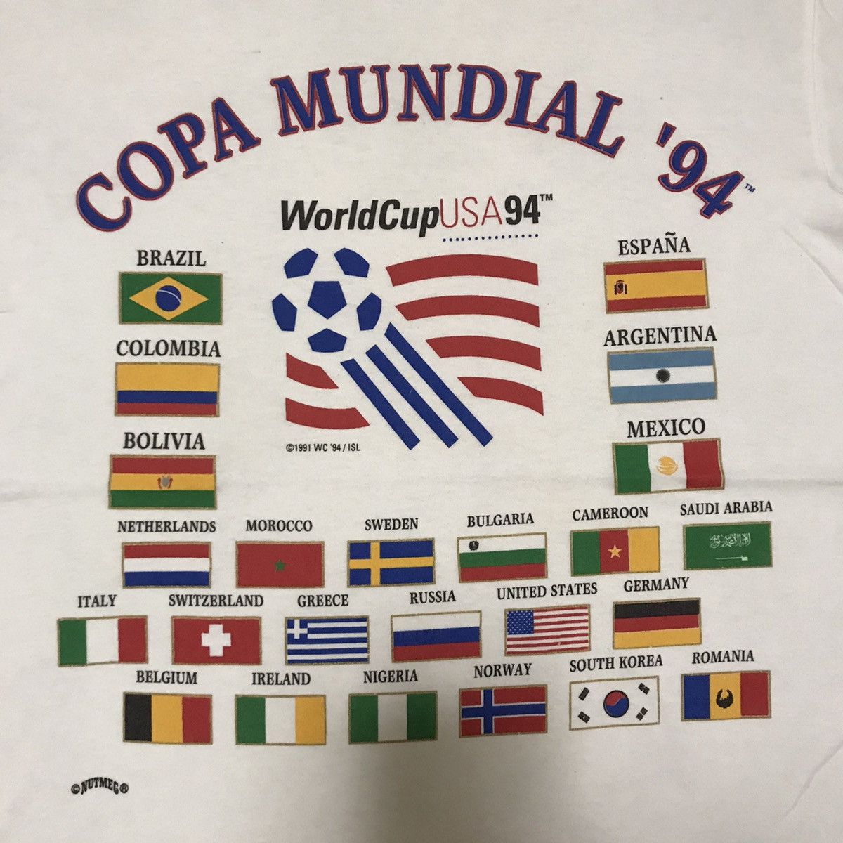 Nutmeg × Vintage VINTAGE WORLD CUP USA 94s RARE TEE Size US M / EU 48-50 / 2 - 2 Thumbnail