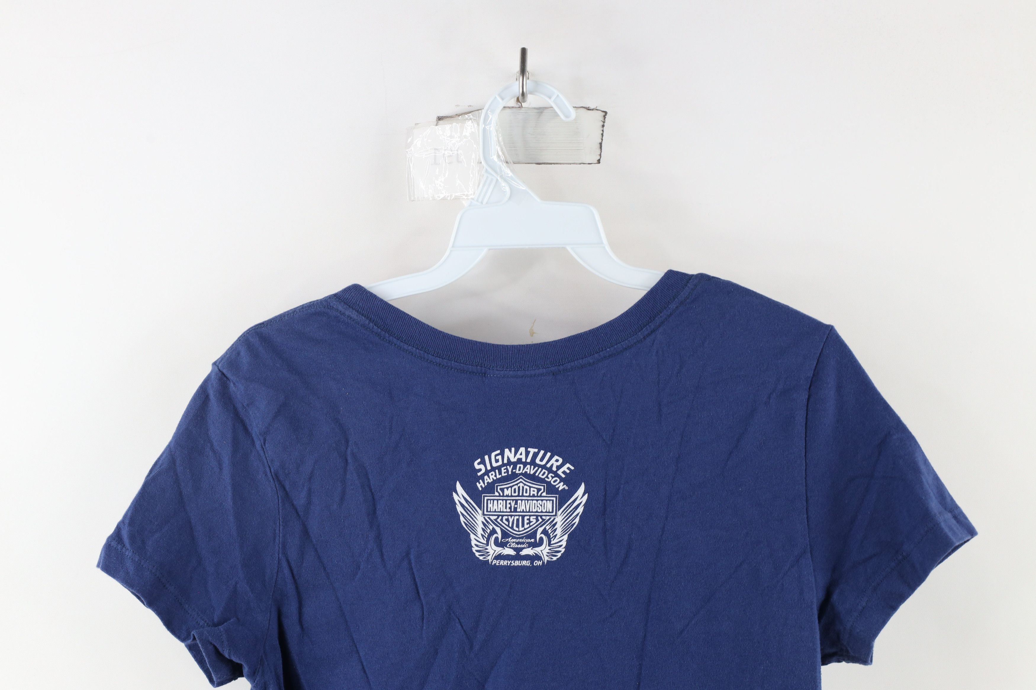 Harley Davidson × Vintage Vintage Y2K Harley Davidson Sequin Jeweled Eagle T-Shirt Size M / US 6-8 / IT 42-44 - 13 Thumbnail