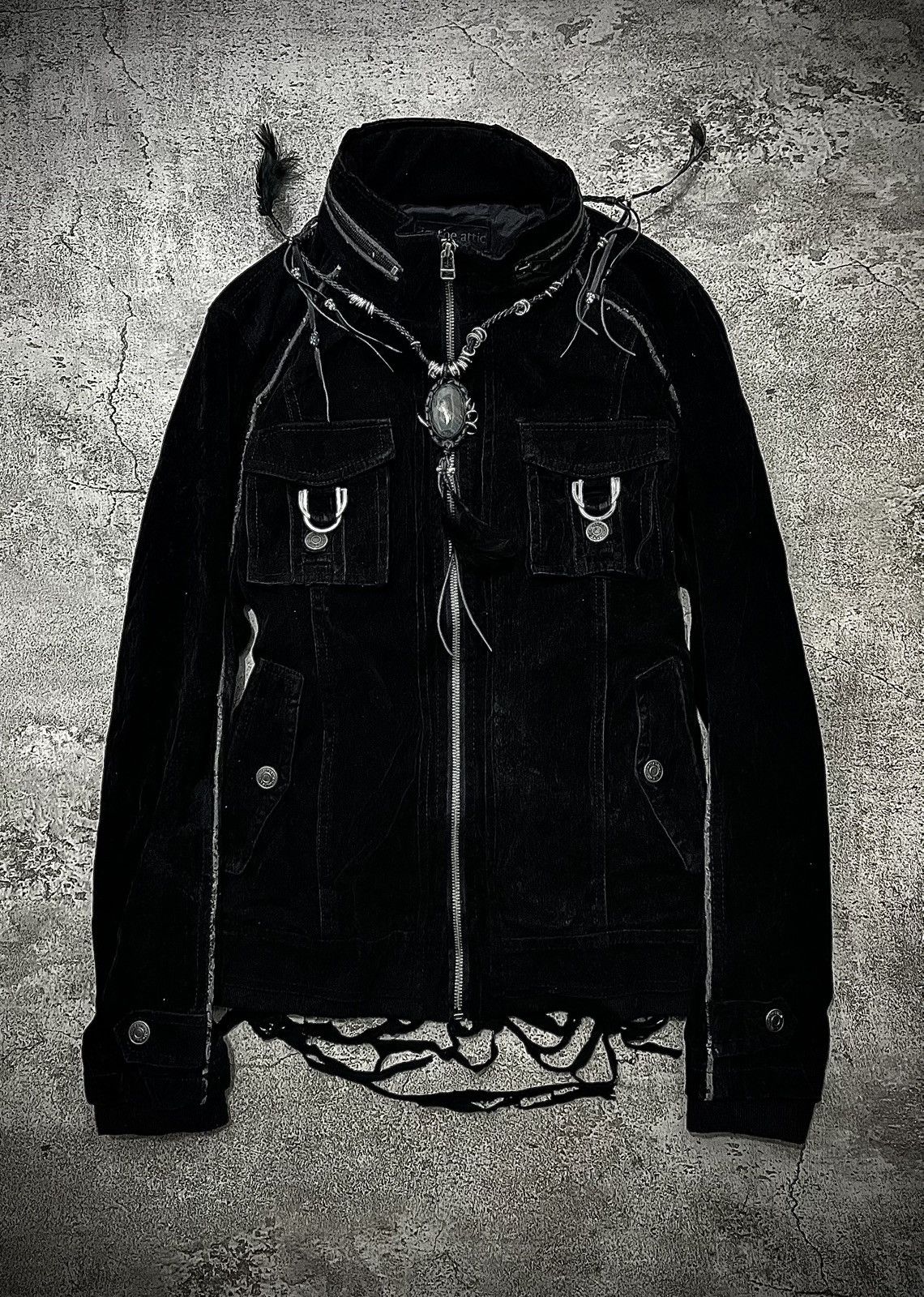 【in the atiic】archive 00s Mods Jacket In The Attic 2000's In The Attic Fur Vkei Grungepunk Gothic Style