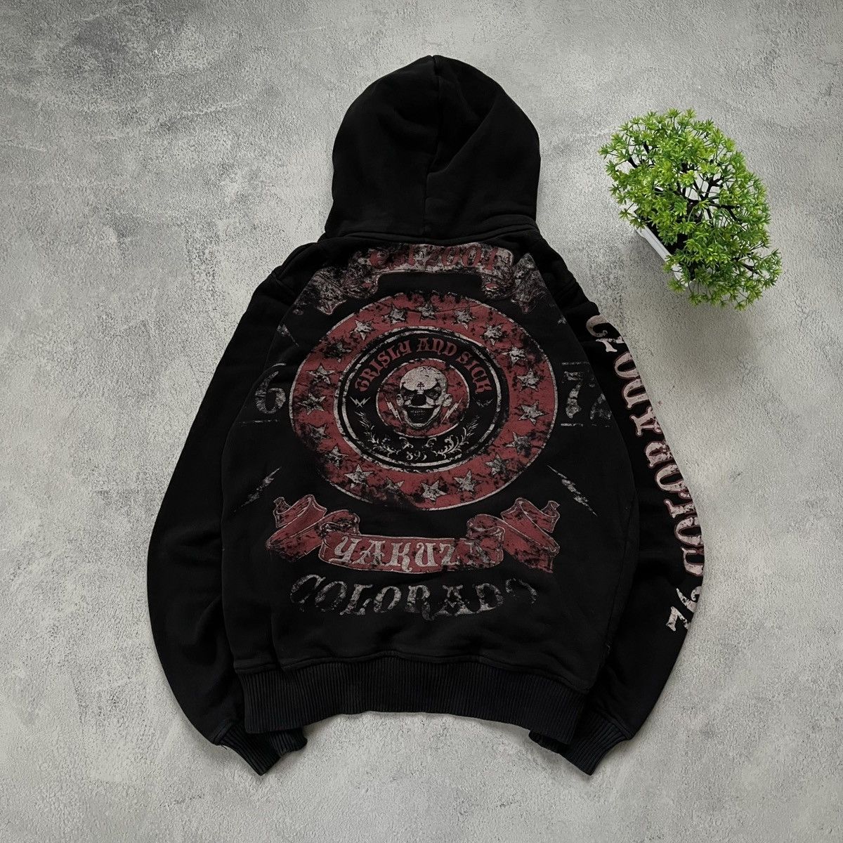 Ed Hardy × Japanese Brand Japanese Yakuza crazy printed Ed Hardy style y2k hoodie Size US M / EU 48-50 / 2 - 2 Thumbnail