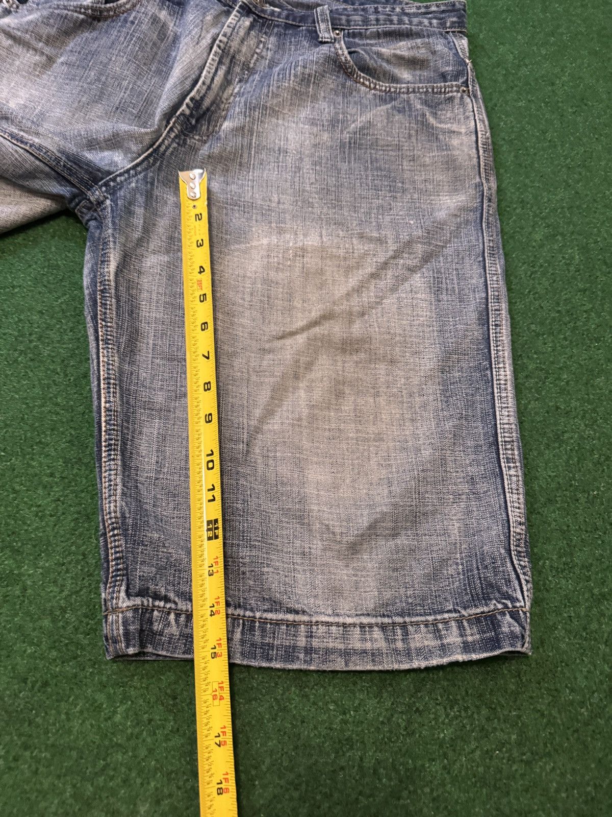Route 66 Y2K Baggy Below Knee Grunge Hip Hop Skater Denim Shorts Size US 36 / EU 52 - 5 Thumbnail