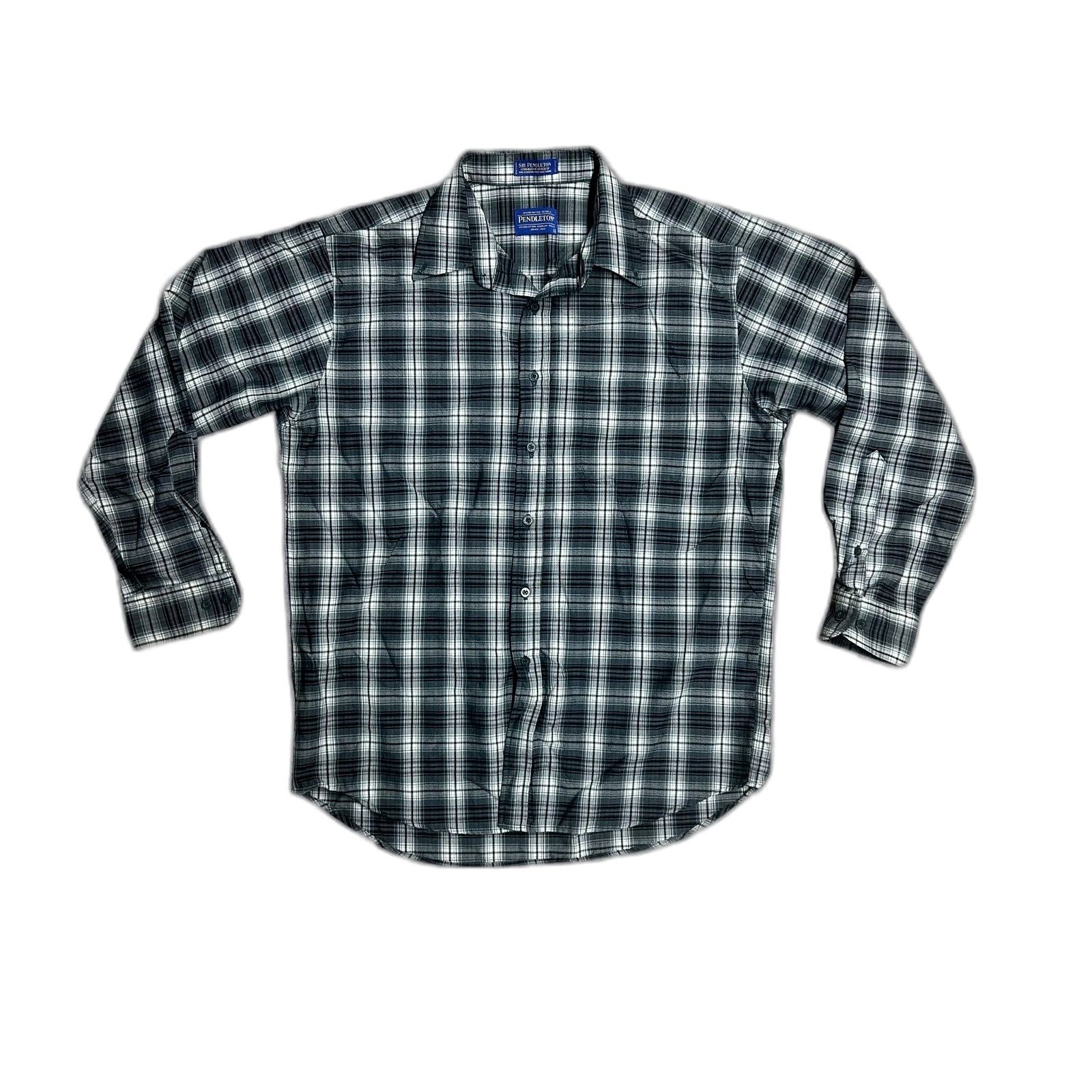 Pendleton Sir Pendleton Men's Virgin wool Mens Large Green Button Long Size US L / EU 52-54 / 3 - 2 Thumbnail