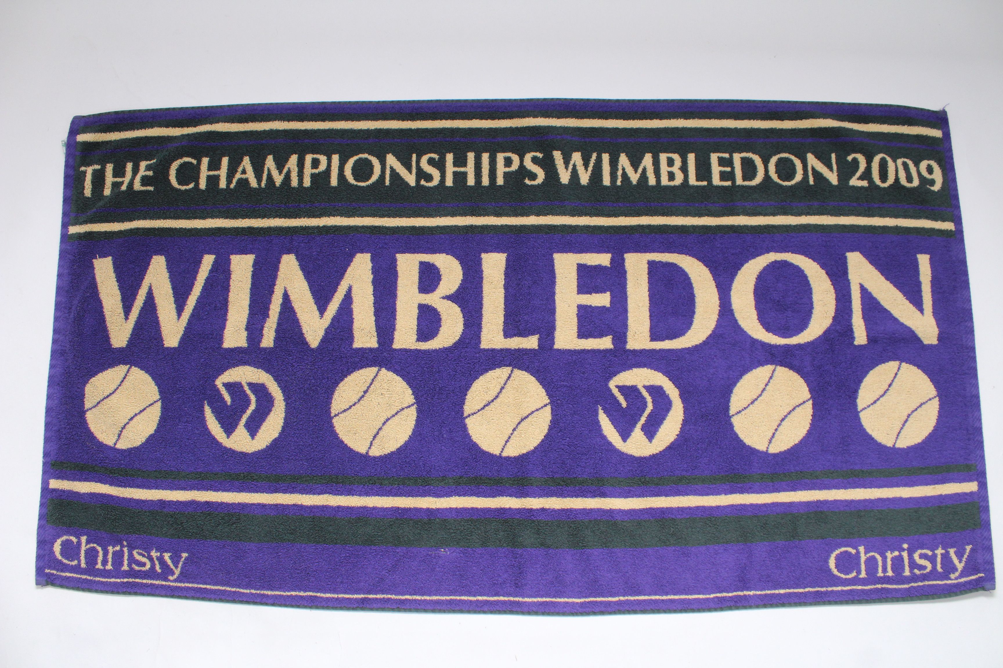 Vintage Roger Federer Wimbeldon The Championships 2009 Cristy Towel Size ONE SIZE - 2 Thumbnail