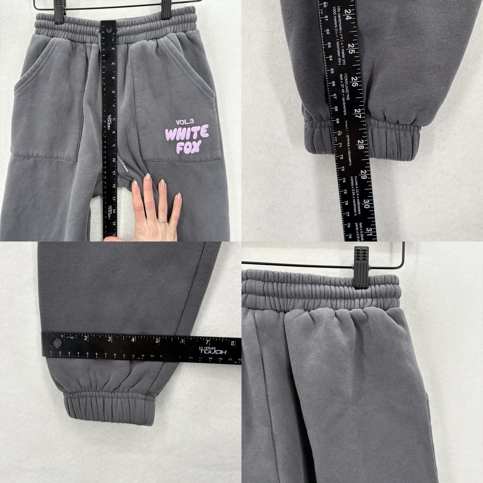 Vintage VINTAGE White Fox Sweatpants Womens XXS Gray Fleece Jogger Pockets Lounge Casual Logo Size 24" / US 00 / IT 34 - 8 Thumbnail