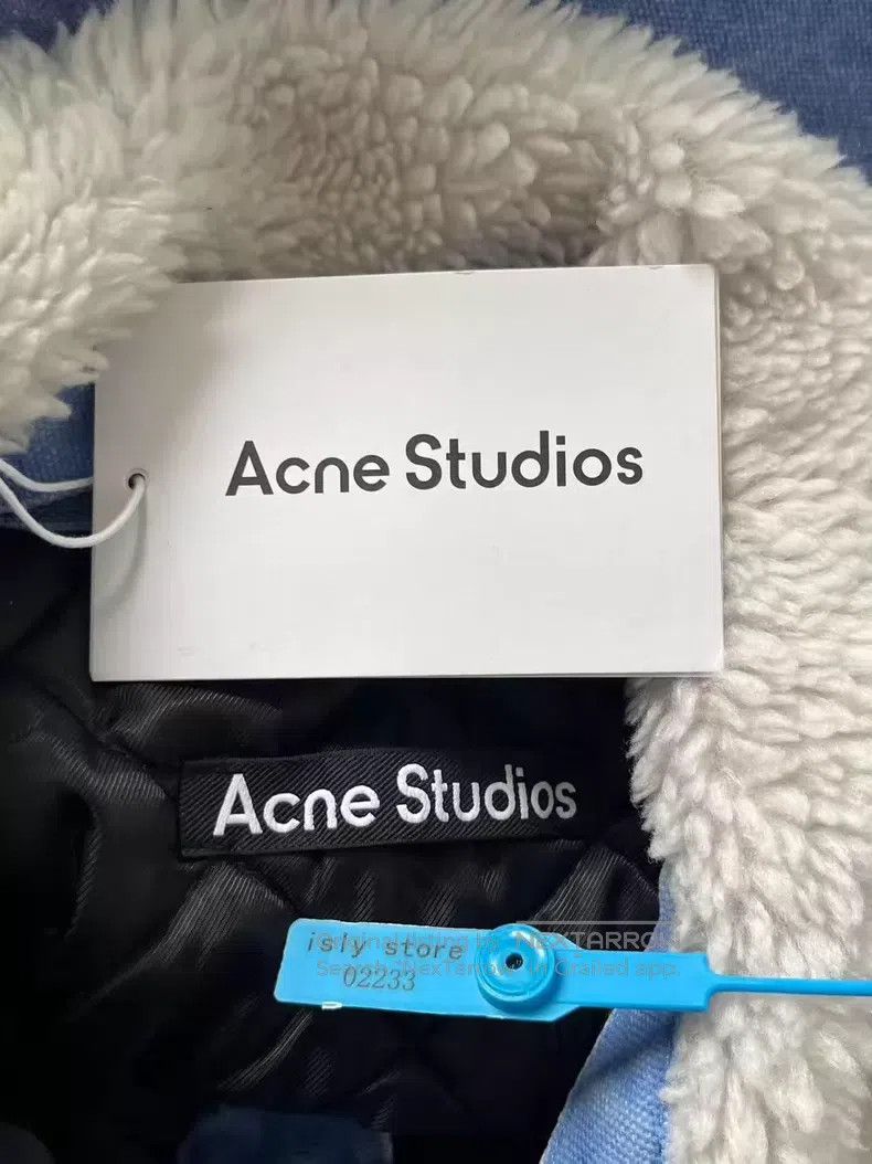 Acne Studios Acne Studios Face expression vintage denim jacket, blue Size US L / EU 52-54 / 3 - 7 Thumbnail