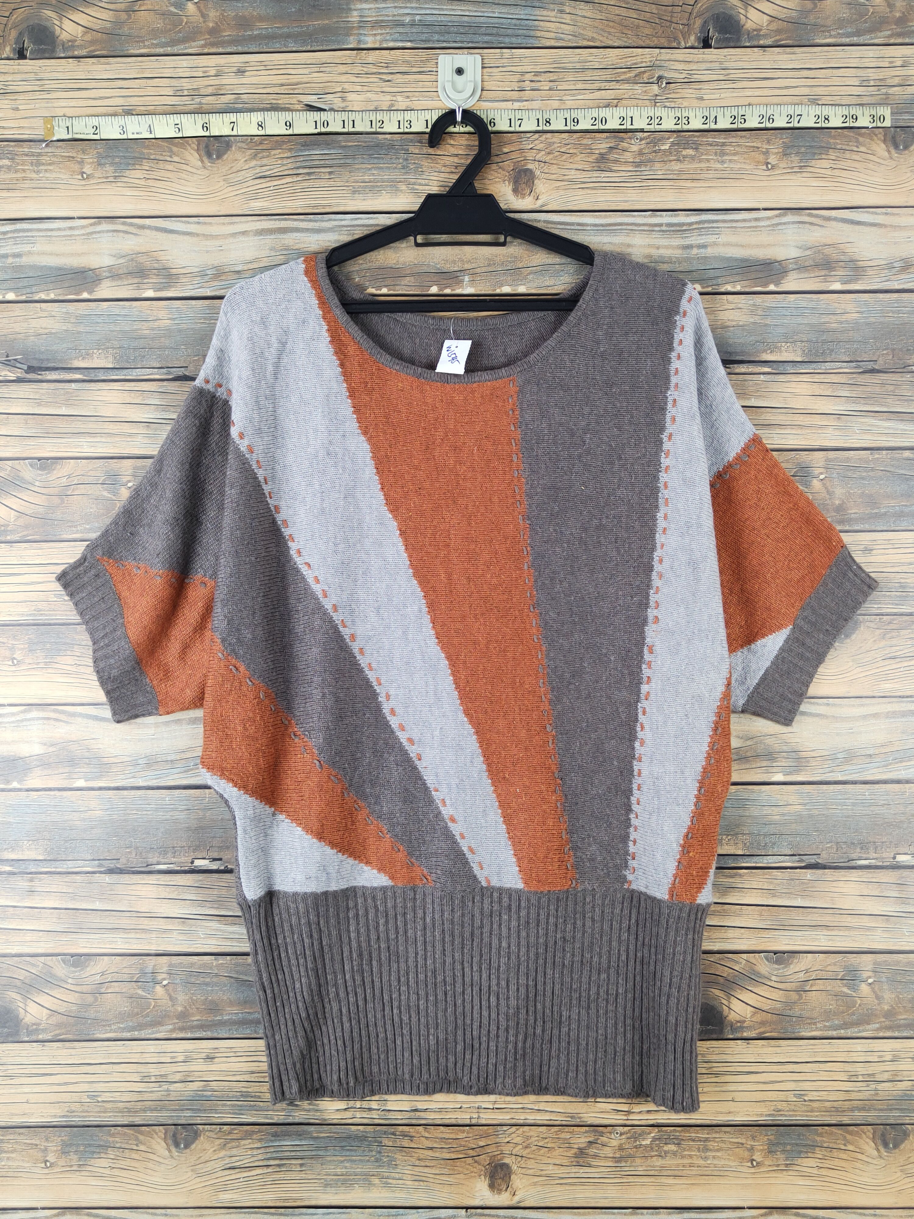 Homespun Knitwear × Japanese Brand × Vintage Lascolinas Brown Knitwear Blouses #W1545 Size M / US 6-8 / IT 42-44 - 1 Thumbnail