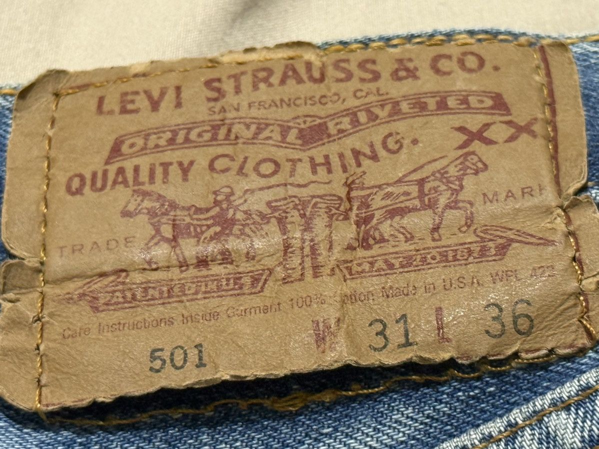 Levi's Vintage 90s Levi's 501 Redline Selvedge Made in USA Size US 28 / EU 44 - 22 Thumbnail