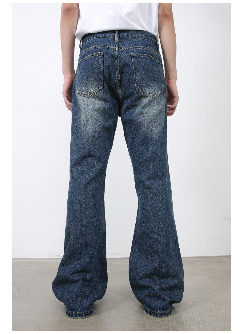 Japanese Brand American retro washed distressed street casual flared jeans Size US 32 / EU 48 - 6 Thumbnail