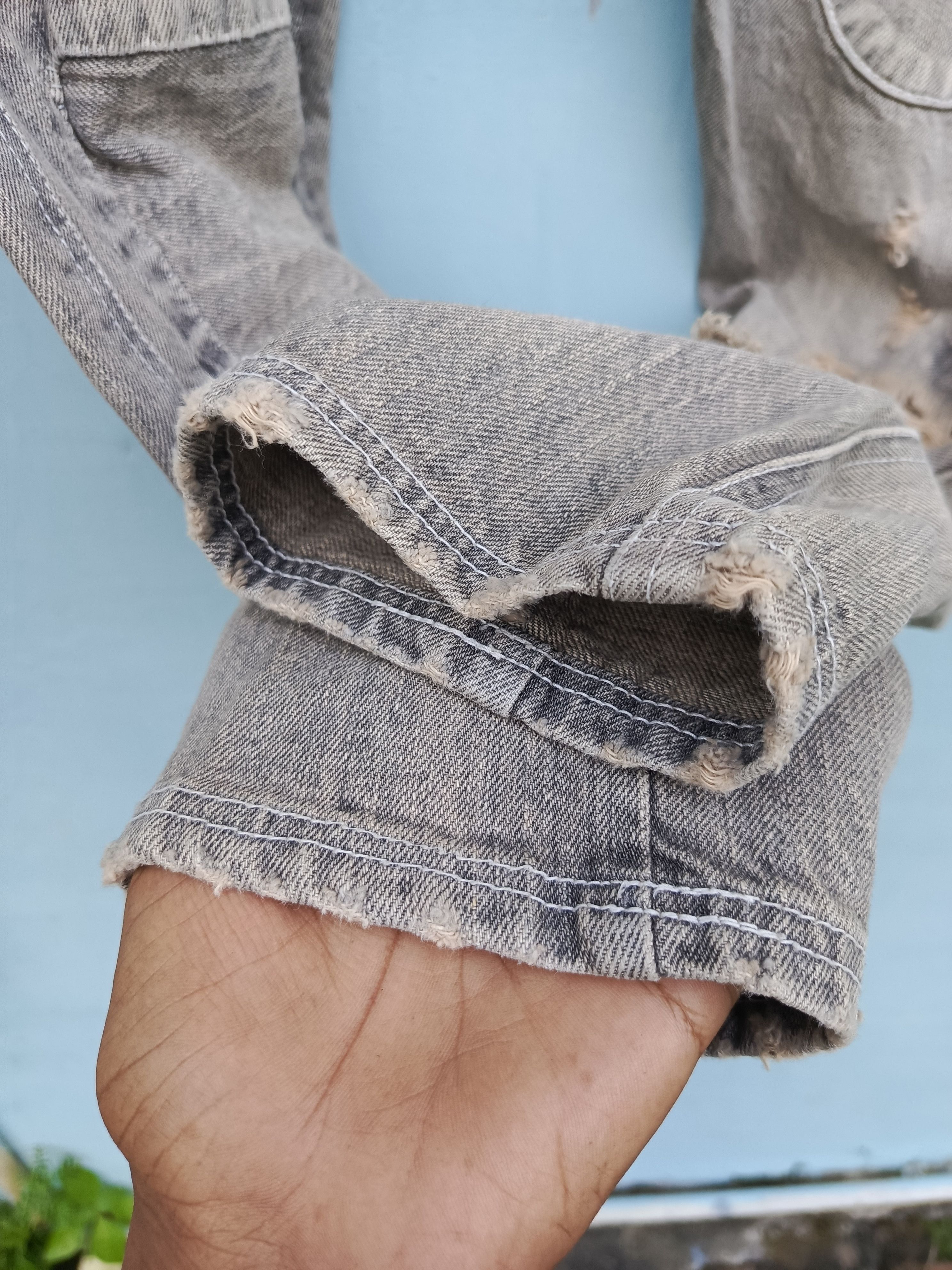 Japanese Brand Distressed denim candy stripper japanesebrand Size 26" / US 2 / IT 38 - 4 Thumbnail