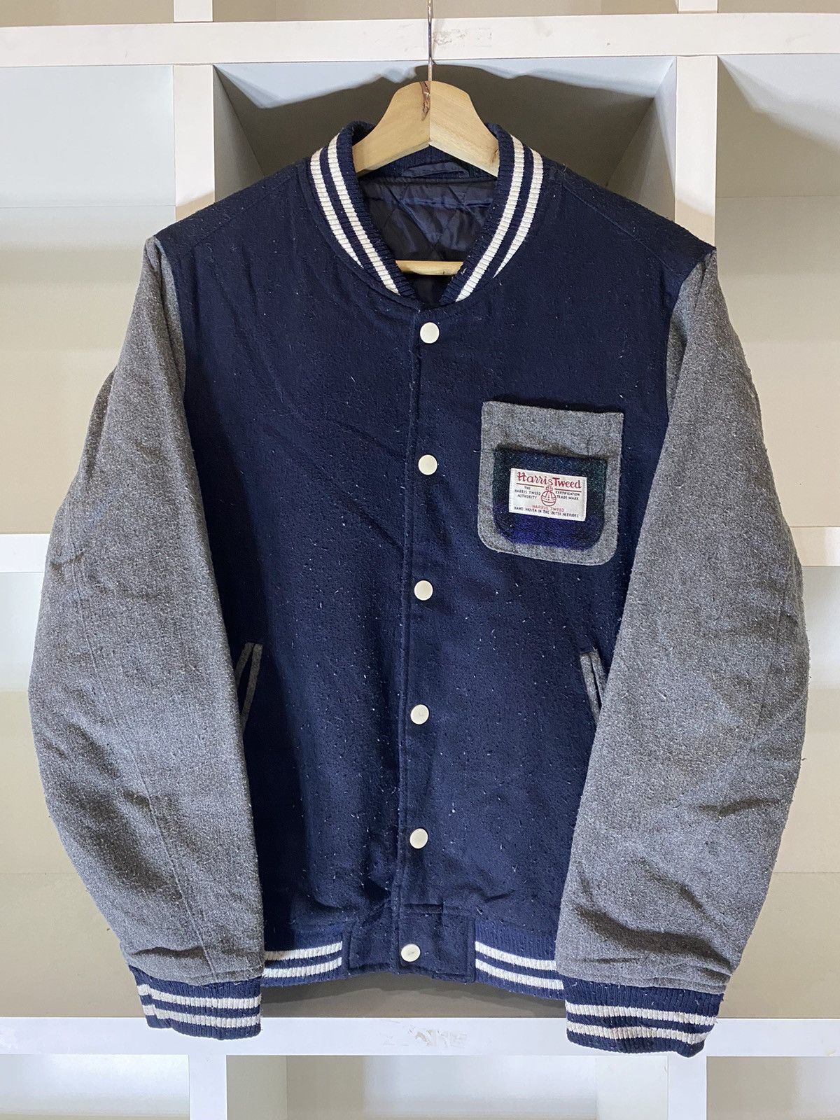 Harris Tweed Varsity Jacket by Harris Tweed Size US M / EU 48-50 / 2 - 1 Thumbnail