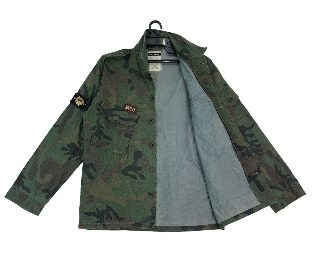 Japanese Brand Rare Back Number airborne military surplus camo shirt jacket Size US M / EU 48-50 / 2 - 5 Thumbnail