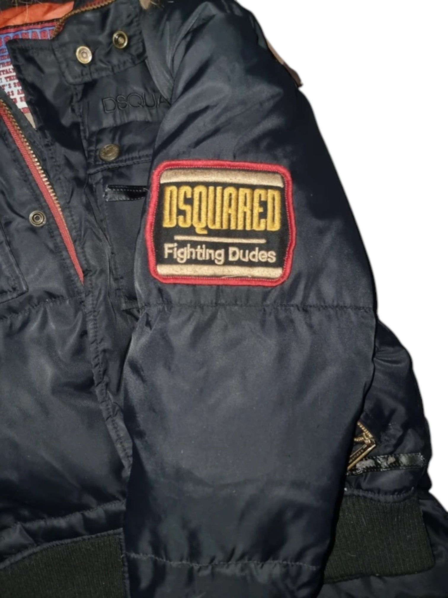 Dsquared2 Dsquared² “Fighting Dudes” Bomber Jacket w/ Fur Trim Size US M / EU 48-50 / 2 - 5 Thumbnail