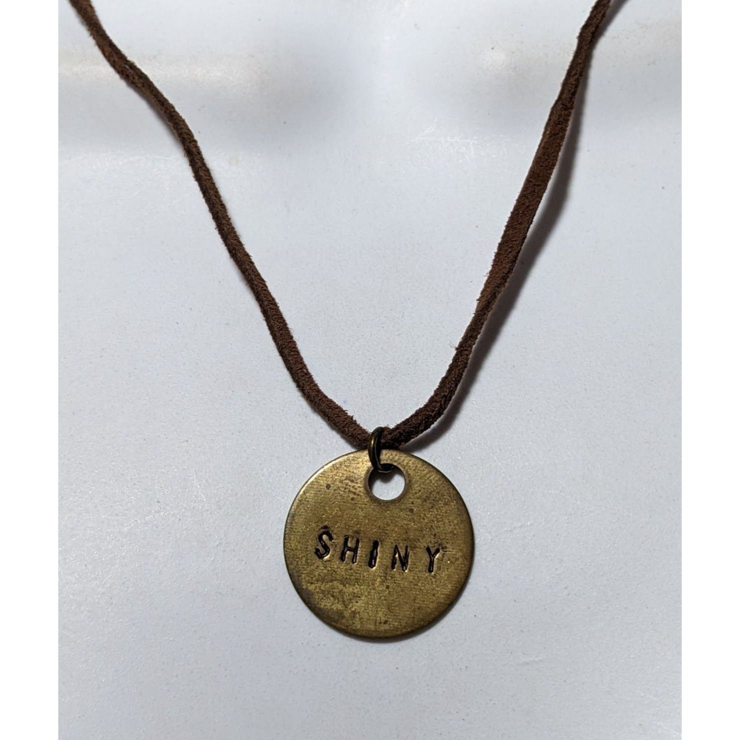 Other Handmade Gold Shiny Stamped Pendant Necklace Size ONE SIZE - 6 Thumbnail