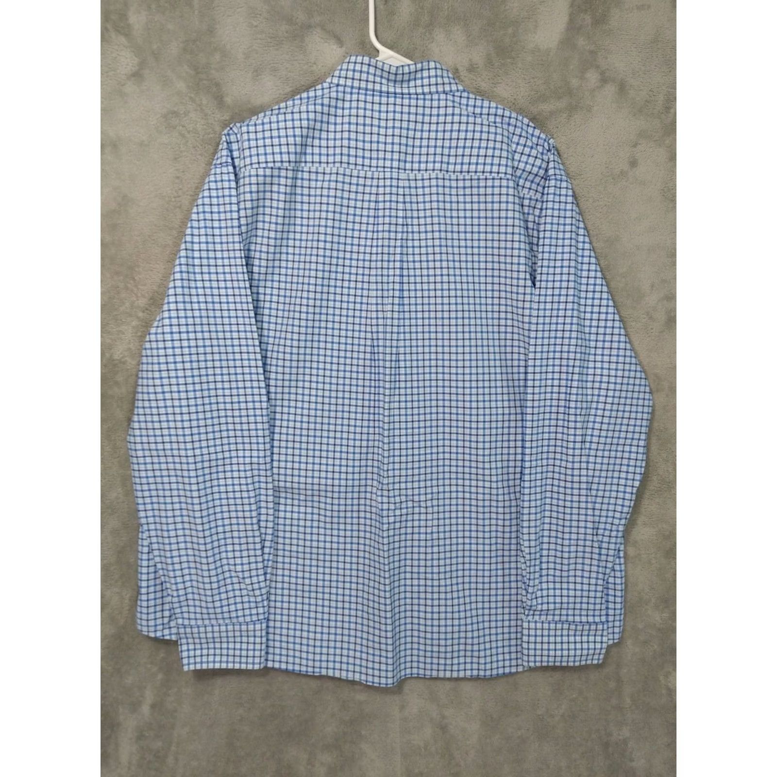 Vineyard Vines Vineyard Vines Shirt Mens XL Blue Plaid On The Go Performance Long Sleeve Button-Up Collared Casual All Seasons Pockets 50in Chest Mens Size US XL / EU 56 / 4 - 2 Thumbnail