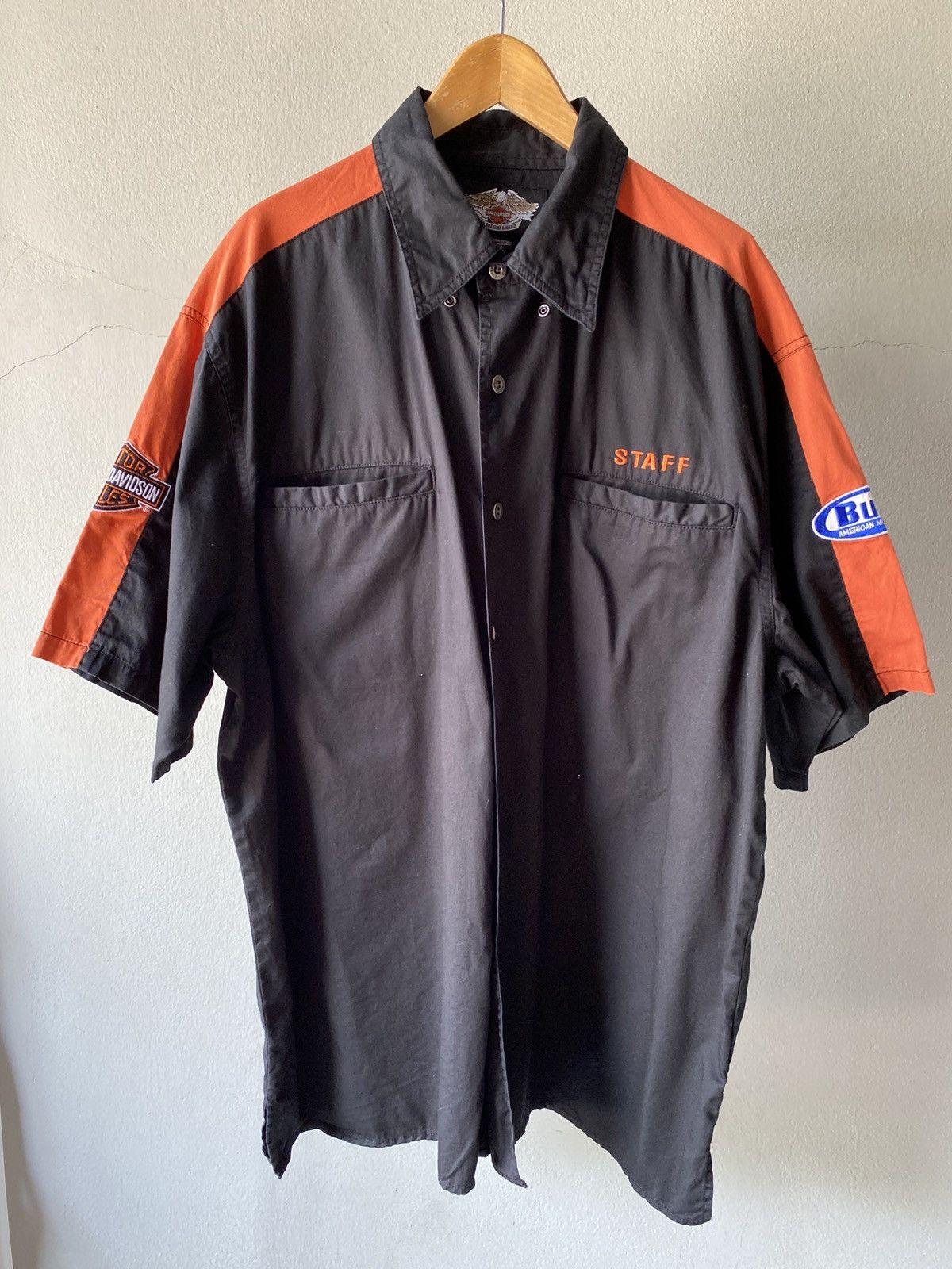 Harley Davidson Harley Davidson Black & Orange Staff Shirt Size US XL / EU 56 / 4 - 1 Thumbnail