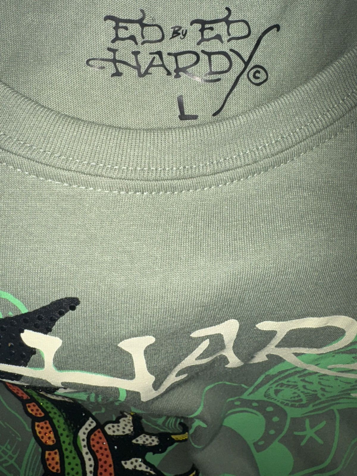 Ed Hardy Ed Hardy large Olive Dragon Tee Size US L / EU 52-54 / 3 - 9 Thumbnail