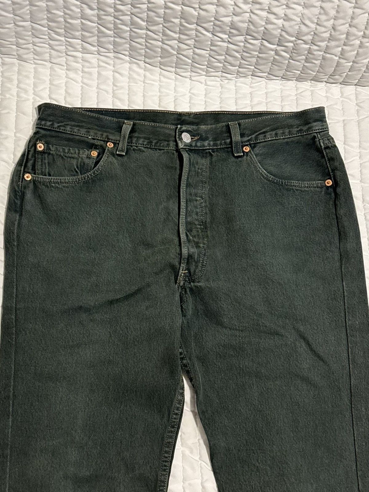 Levi's Vintage Levis, Green Denim Jeans 80’s/90’s Levis Size US 36 / EU 52 - 4 Thumbnail