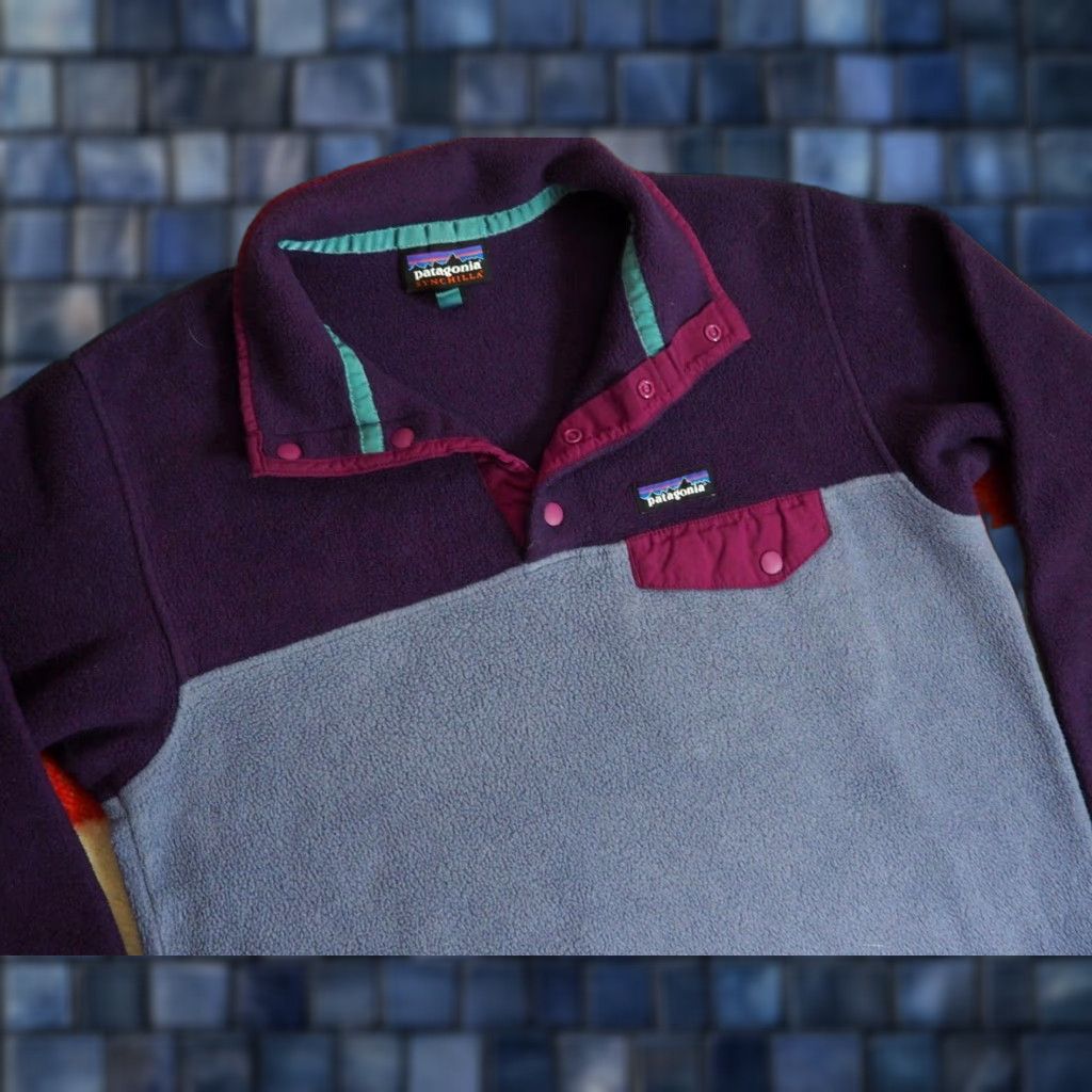 Patagonia PATAGONIA Synchilla Snap-T Purple Lavender Logo Hiking Fleece Jacket Womens M Size M / US 6-8 / IT 42-44 - 1 Thumbnail
