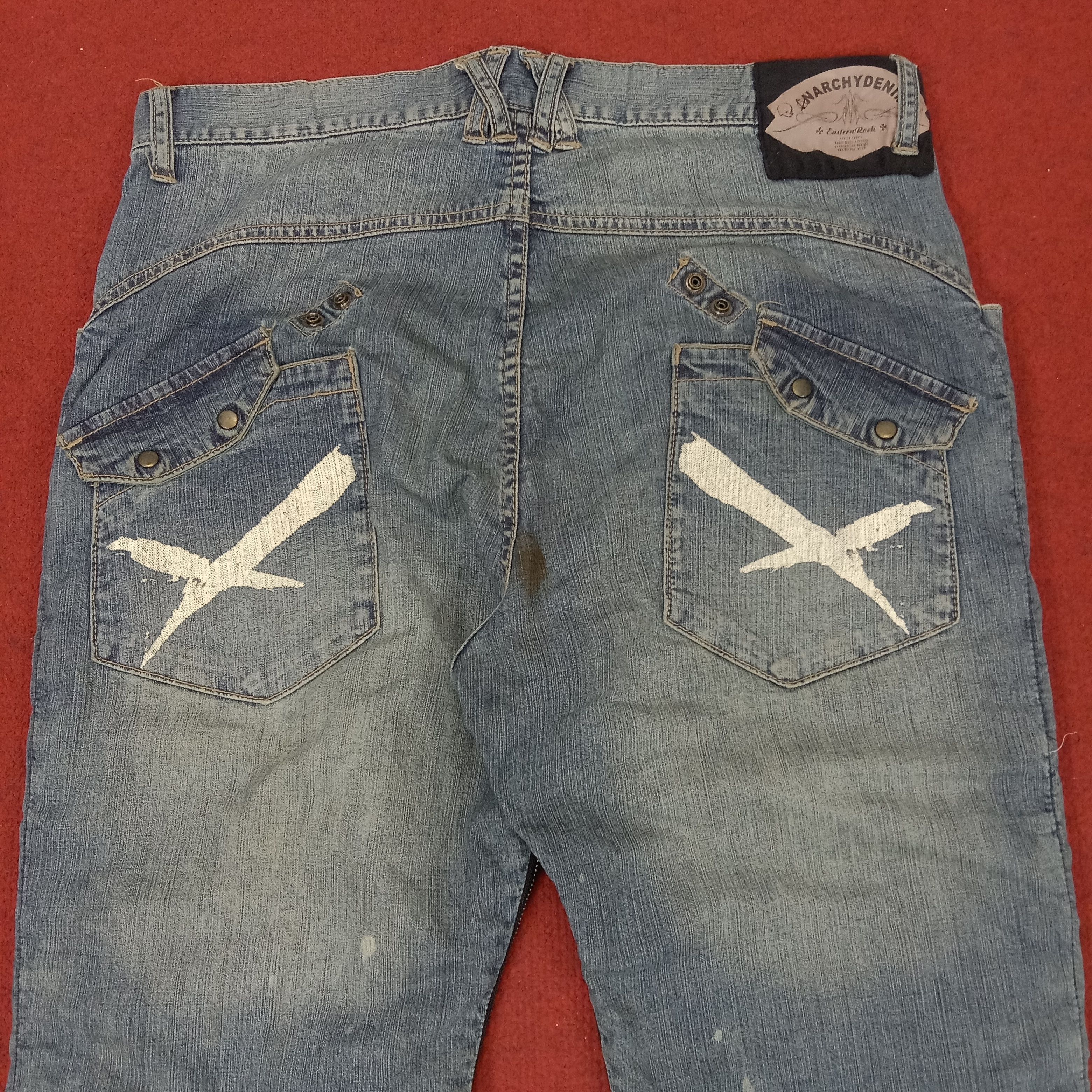 PPFM × Vintage PPFM Anarchy Denim Japanese Rare Fashion Design Jeans Size US 34 / EU 50 - 2 Thumbnail