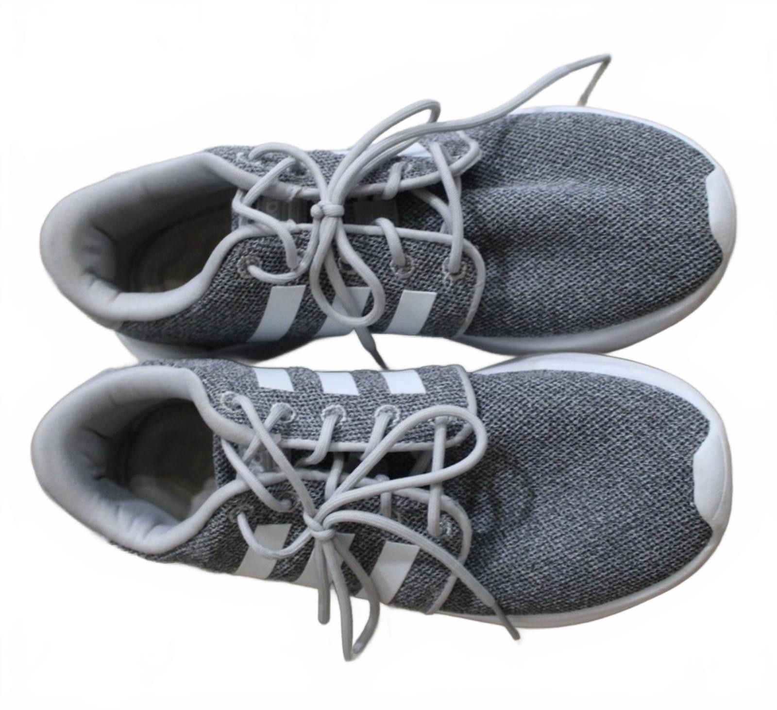 Adidas Adidas Cloudfoam Gray Knit Running Shoes White Stripes 8 Size US 8 / IT 38 - 1 Thumbnail