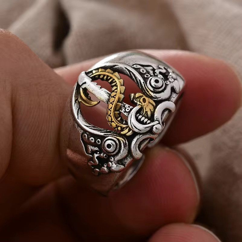 Jewelry × Vintage Vintage LOL Bill Givott Game Design Thai Silver Ring Size ONE SIZE - 5 Thumbnail