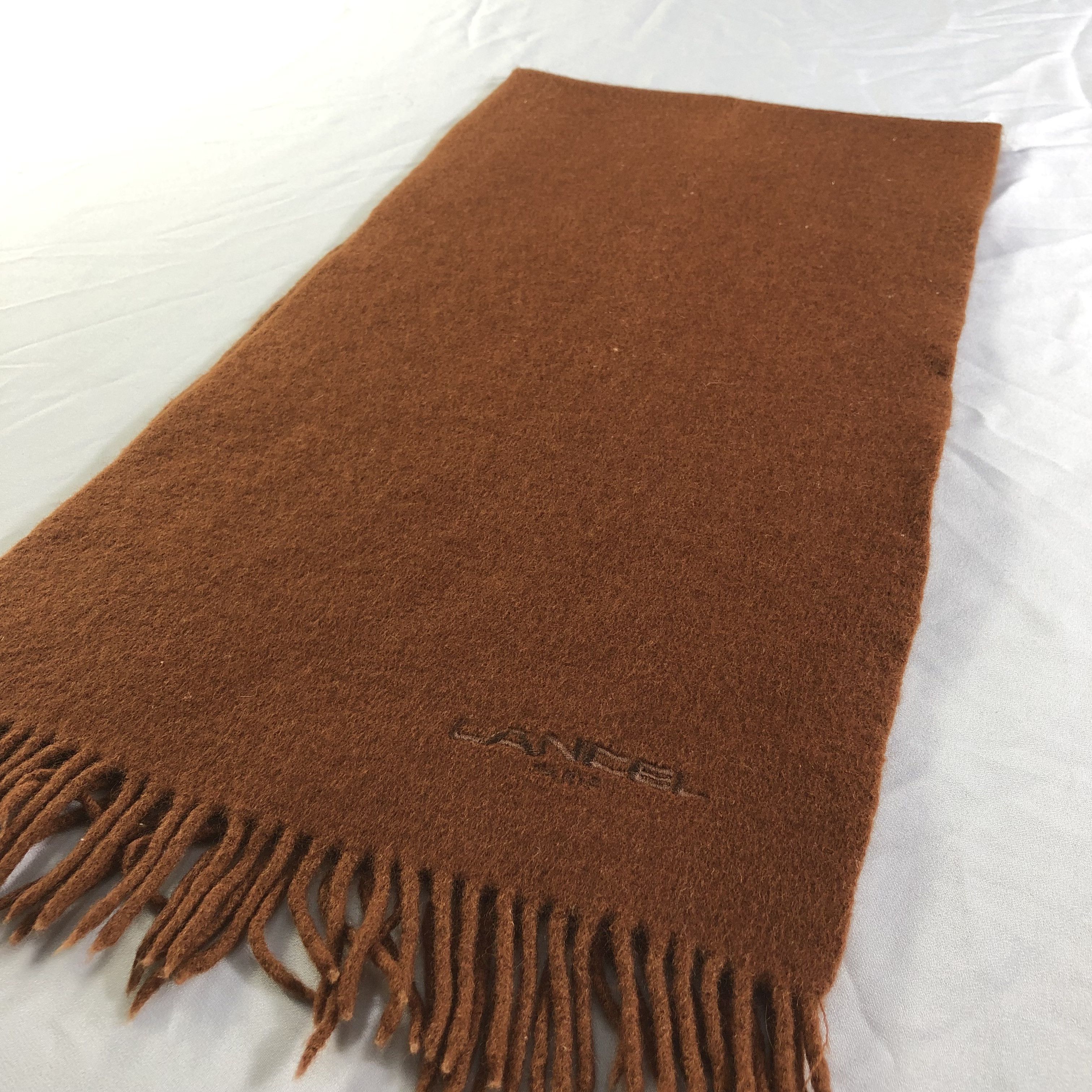 Lancel Lancel Plain Wool Scarf Muffler Neckwear V2223 Size ONE SIZE - 2 Thumbnail