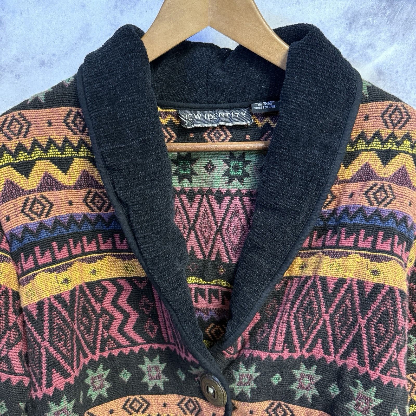 Vintage VTG New Identity Tapestry Jacket Womens L Aztec Southwestern Size L / US 10 / IT 46 - 3 Thumbnail