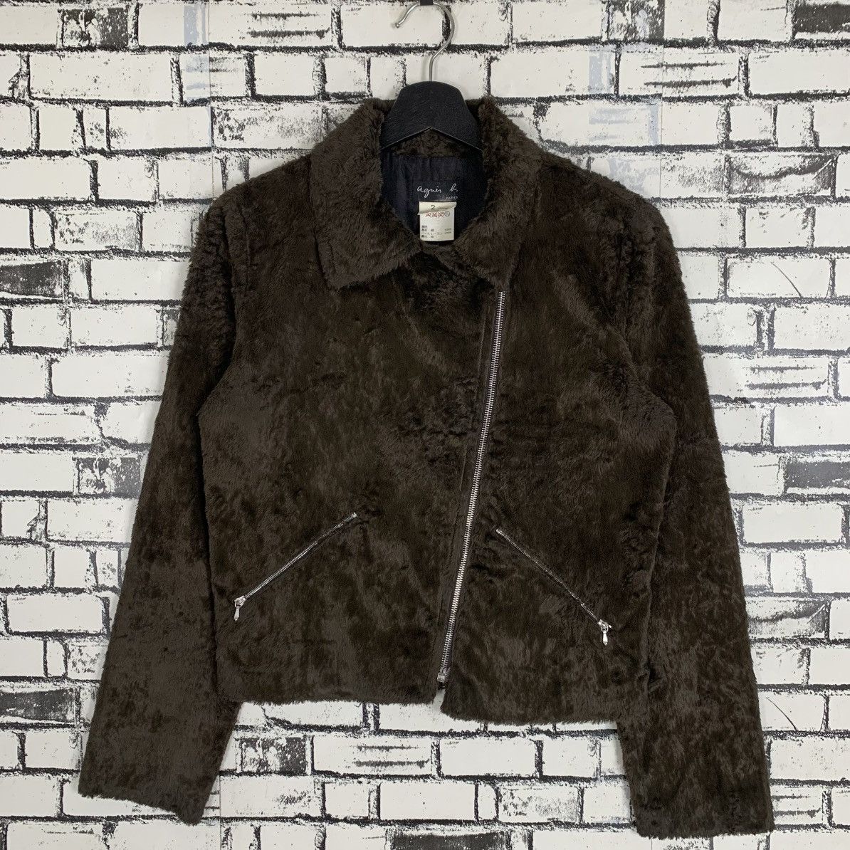 agnes b. Vintage Agnes B Furr Jacket Size XXS / US 00 / IT 34 - 1 Thumbnail
